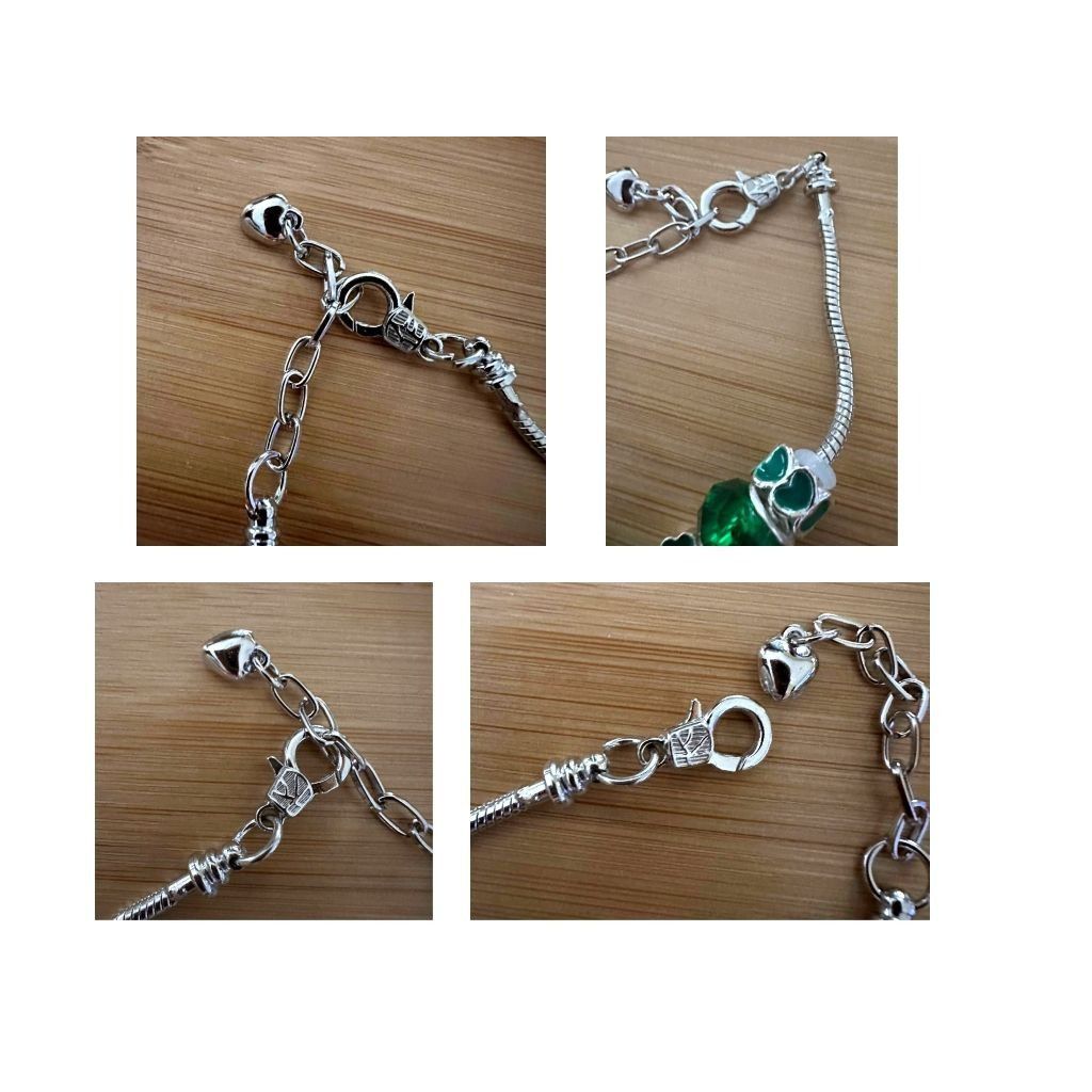 Handmade St Patricks Day Four Leaf Clover Bracelet New Beaded Charms Size ONE SIZE - 12 Thumbnail