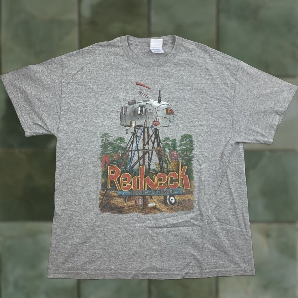 Vintage VINTAGE Redneck Deer Stand Shirt Adults XL Gray Funny Graphic Tee Y2K Fun Country Size US XL / EU 56 / 4 - 1 Thumbnail