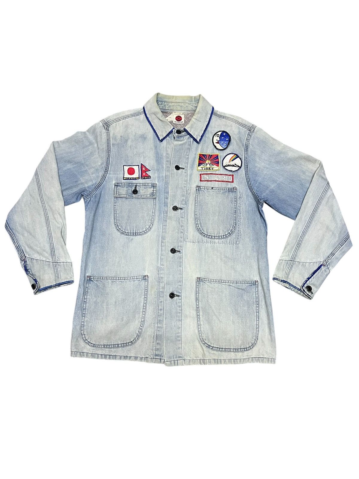 Indigo Made In Indigo Worker Embroidery Patches Jacket Size US M / EU 48-50 / 2 - 1 Thumbnail