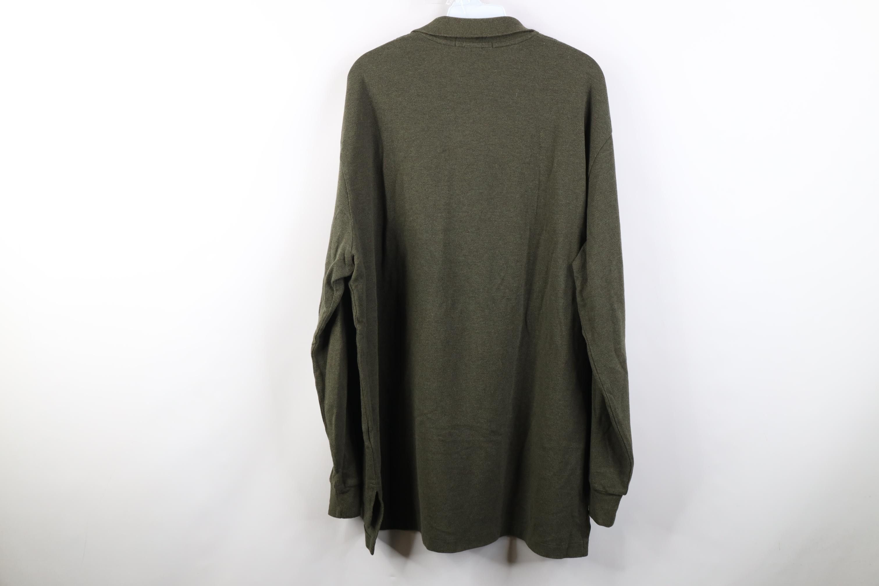Polo Ralph Lauren Vintage 90s Ralph Lauren Long Sleeve Rugby Polo Green USA Size US XL / EU 56 / 4 - 11 Thumbnail