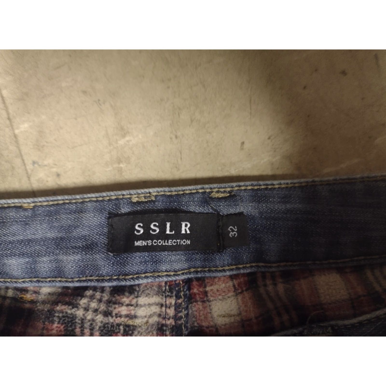 Vintage SSLR Jeans Adult 32 Blue Lined Regular Straight Men's Size US 32 / EU 48 - 3 Thumbnail