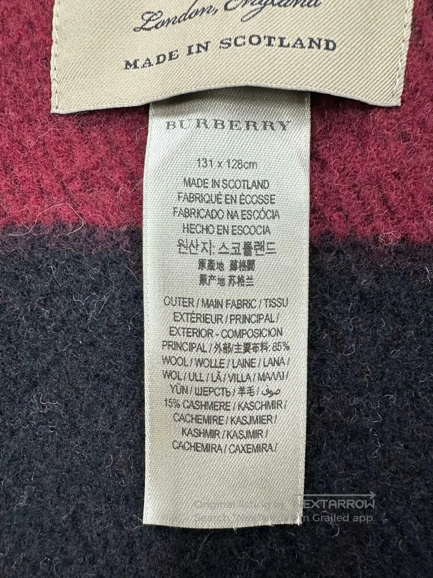 Burberry Burberry size F Double-sided Color-blocked Wool Plaid Shaw Size S / US 4 / IT 40 - 4 Thumbnail