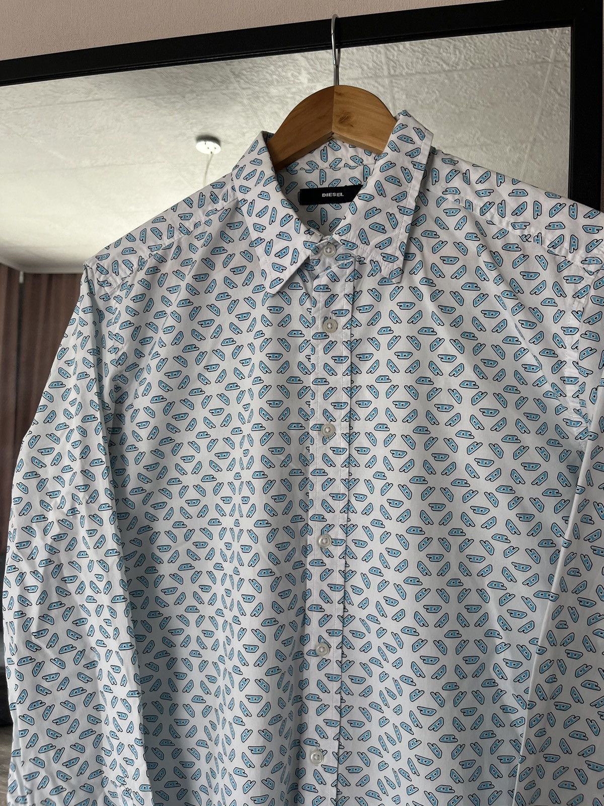 Diesel Diesel Monogram Multilogo D Y2K Button Shirt Longsleeve L Size US L / EU 52-54 / 3 - 2 Thumbnail