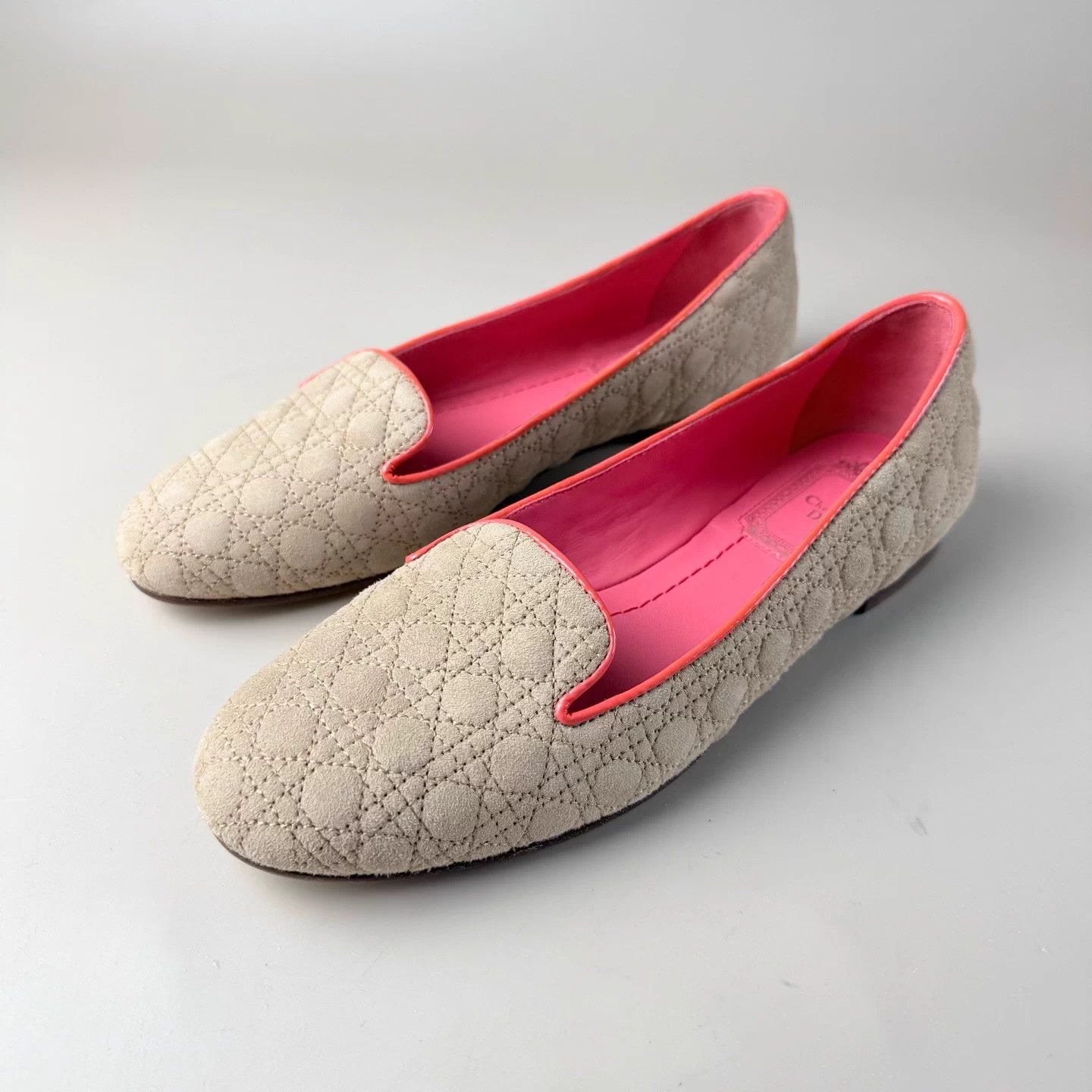 Dior Dior latte houndstooth low-heel slip-on 35.5 EU Size US 4.5 / IT 34.5 - 1 Thumbnail