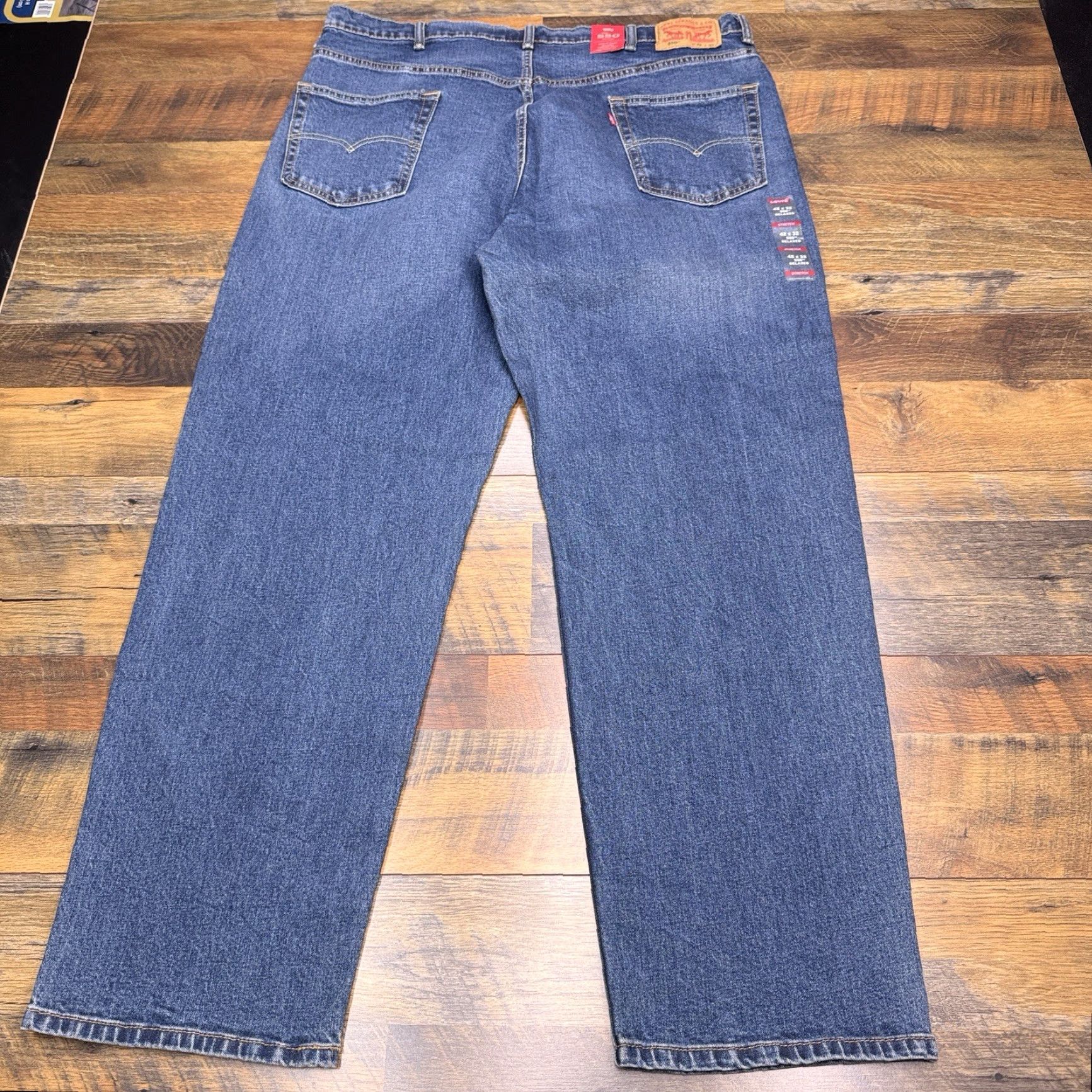 Levi's Levi's 550 Jeans Mens 42x32 Relaxed Tapered Leg Stretch Denim Blue 5-Pocket Belt Loops Zip Size US 42 / EU 58 - 3 Thumbnail