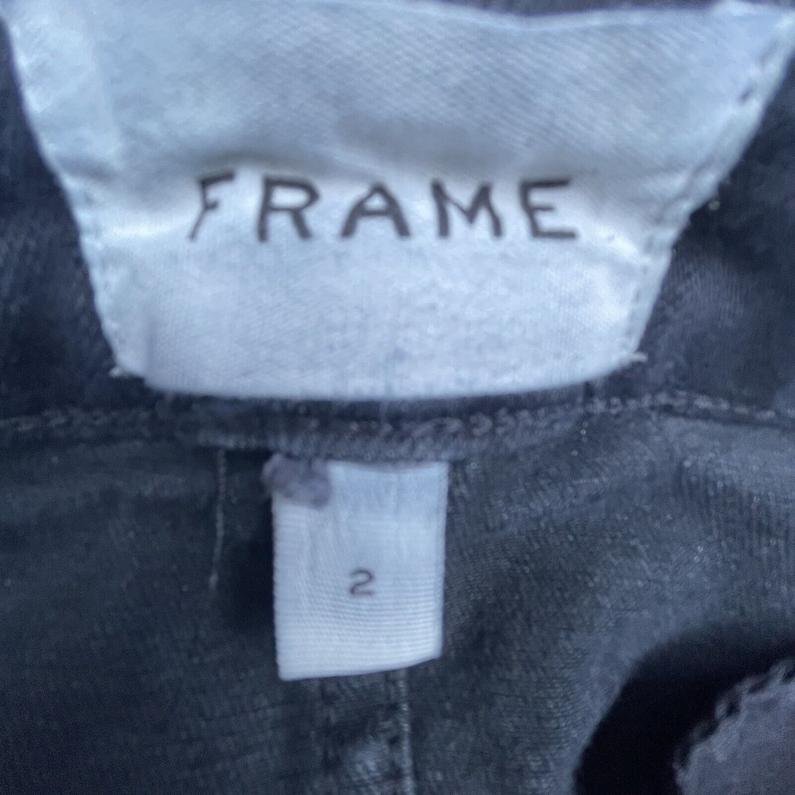 Frame Frame Denim Jeans Womens 2 Black Le One Flare Boho Hippie Size 26" / US 2 / IT 38 - 6 Thumbnail