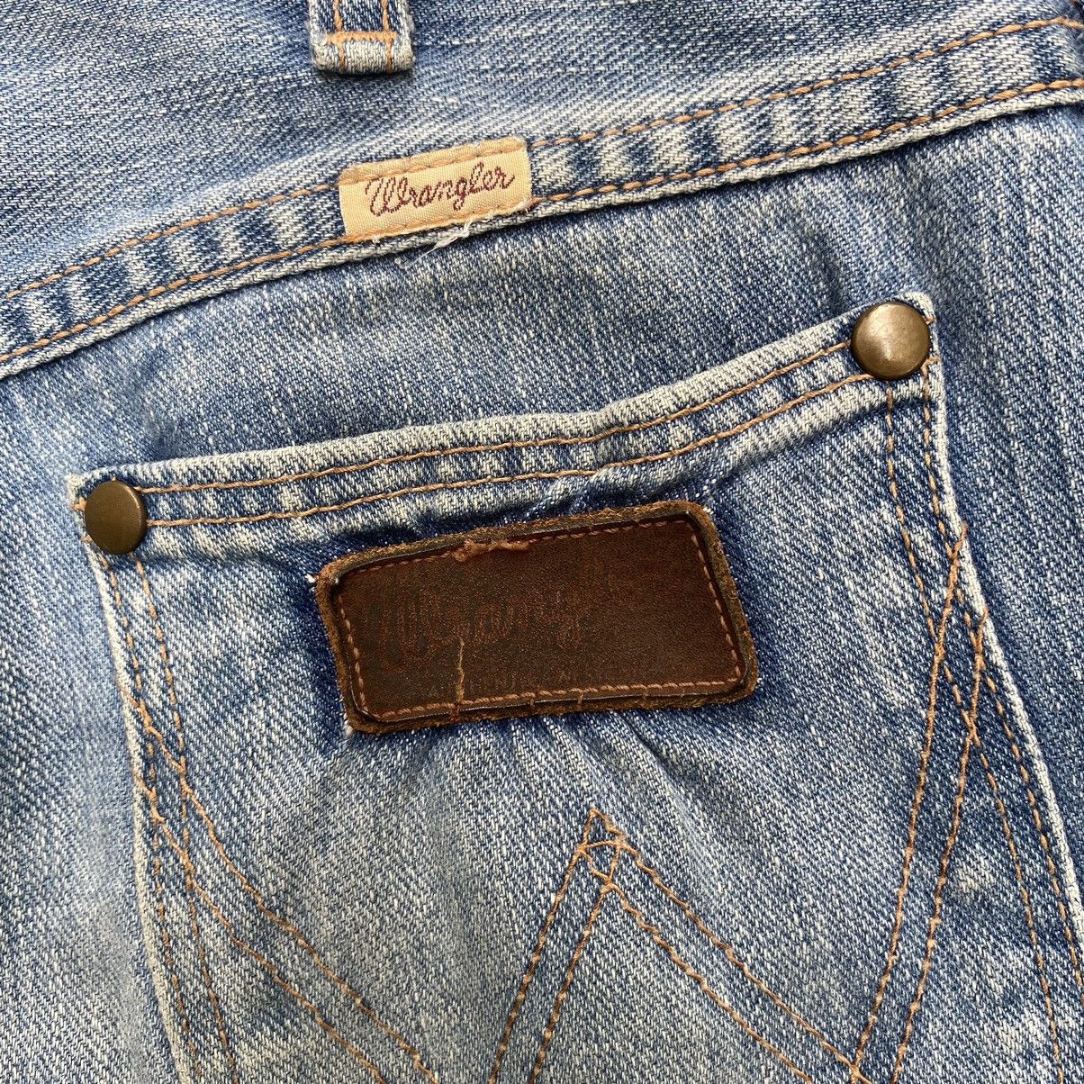 Japanese Brand Flare Jeans Wrangler Blue Washed Low Rise Bootcut Denim Size US 29 - 13 Thumbnail