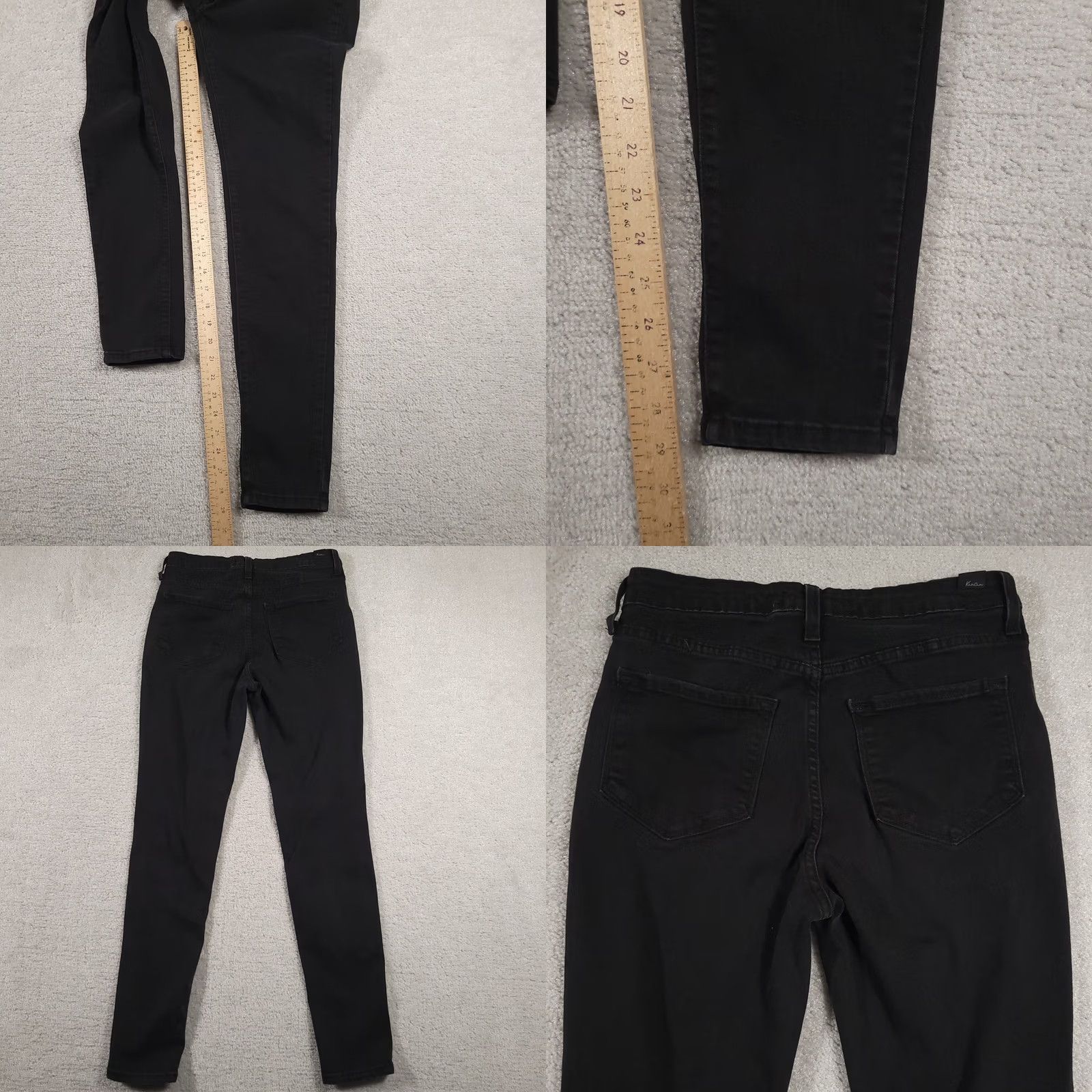 Vintage KanCan Jeans Women 27 Black Skinny Stretch Pockets Made In USA 90s Womens Size 27" / US 4 / IT 40 - 8 Thumbnail