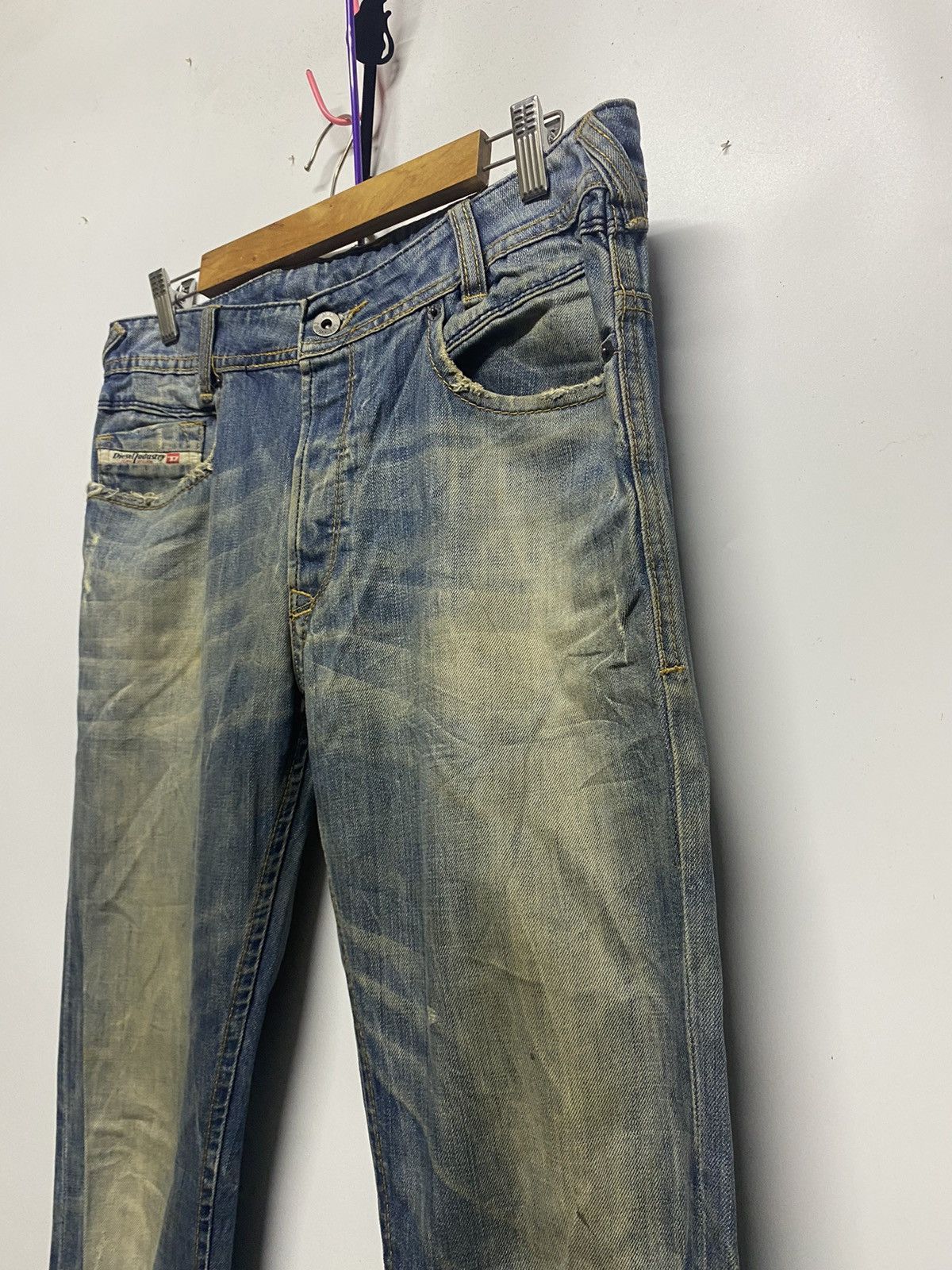 Diesel Vintage Diesel Industry Paddom Distressed Denim Jeans Size US 34 / EU 50 - 6 Thumbnail