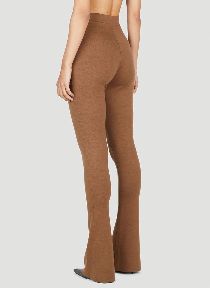 Saint Laurent Paris o1s1wg111024 Flared Pants in Wool in Camel Size 27" / US 4 / IT 40 - 4 Thumbnail