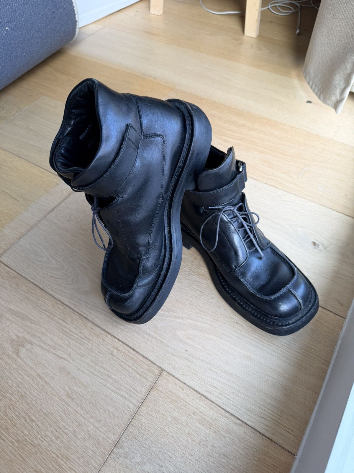 Prada Prada Vintage F/W 1999 Skiskolaer Square Toe Buckle Boots Size US 8.5 / EU 41-42 - 6 Thumbnail