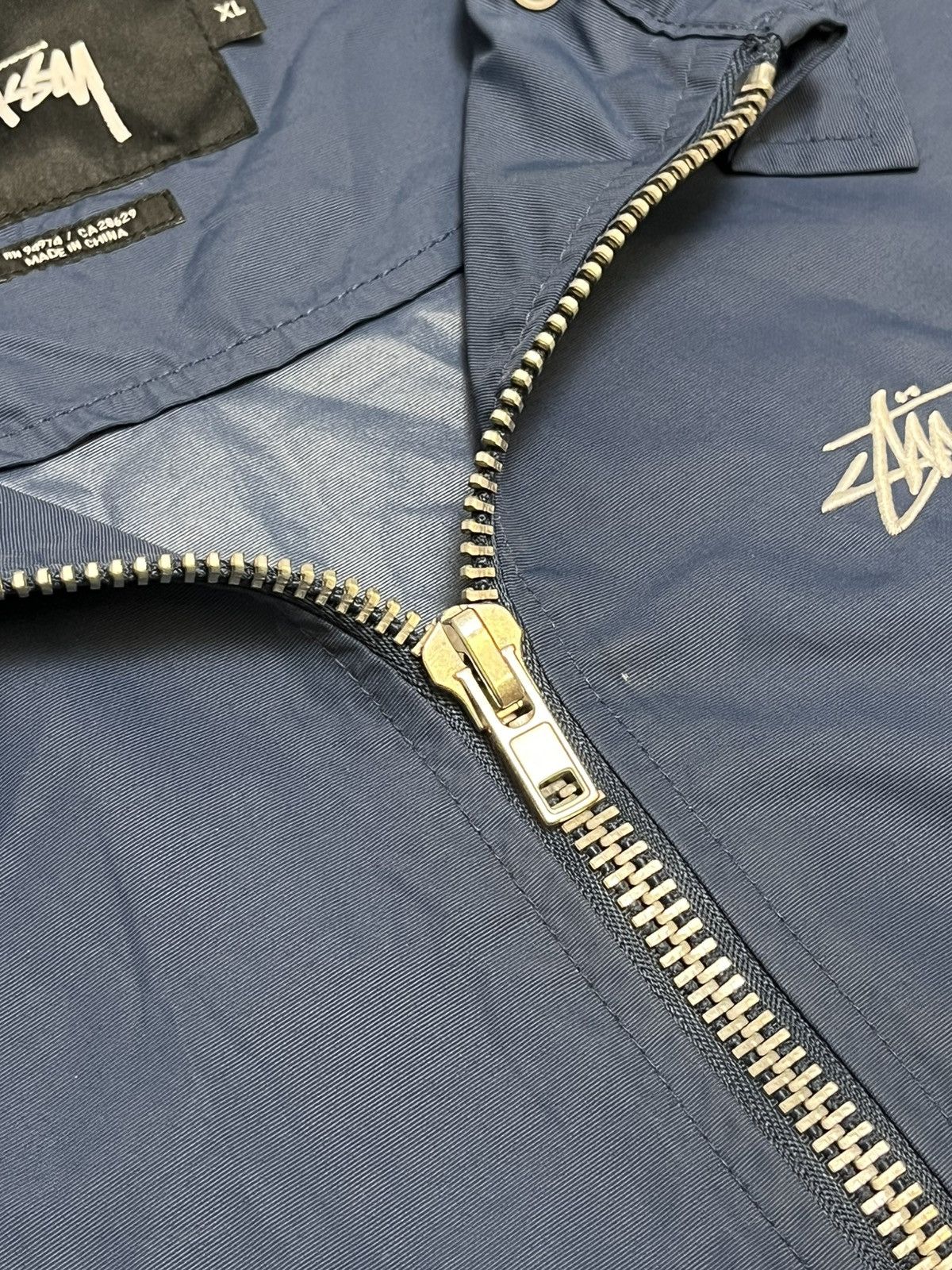 Stussy Stussy Navy Nylon Full-Zip Jacket XL w/ Detachable Hood Size US XL / EU 56 / 4 - 13 Thumbnail
