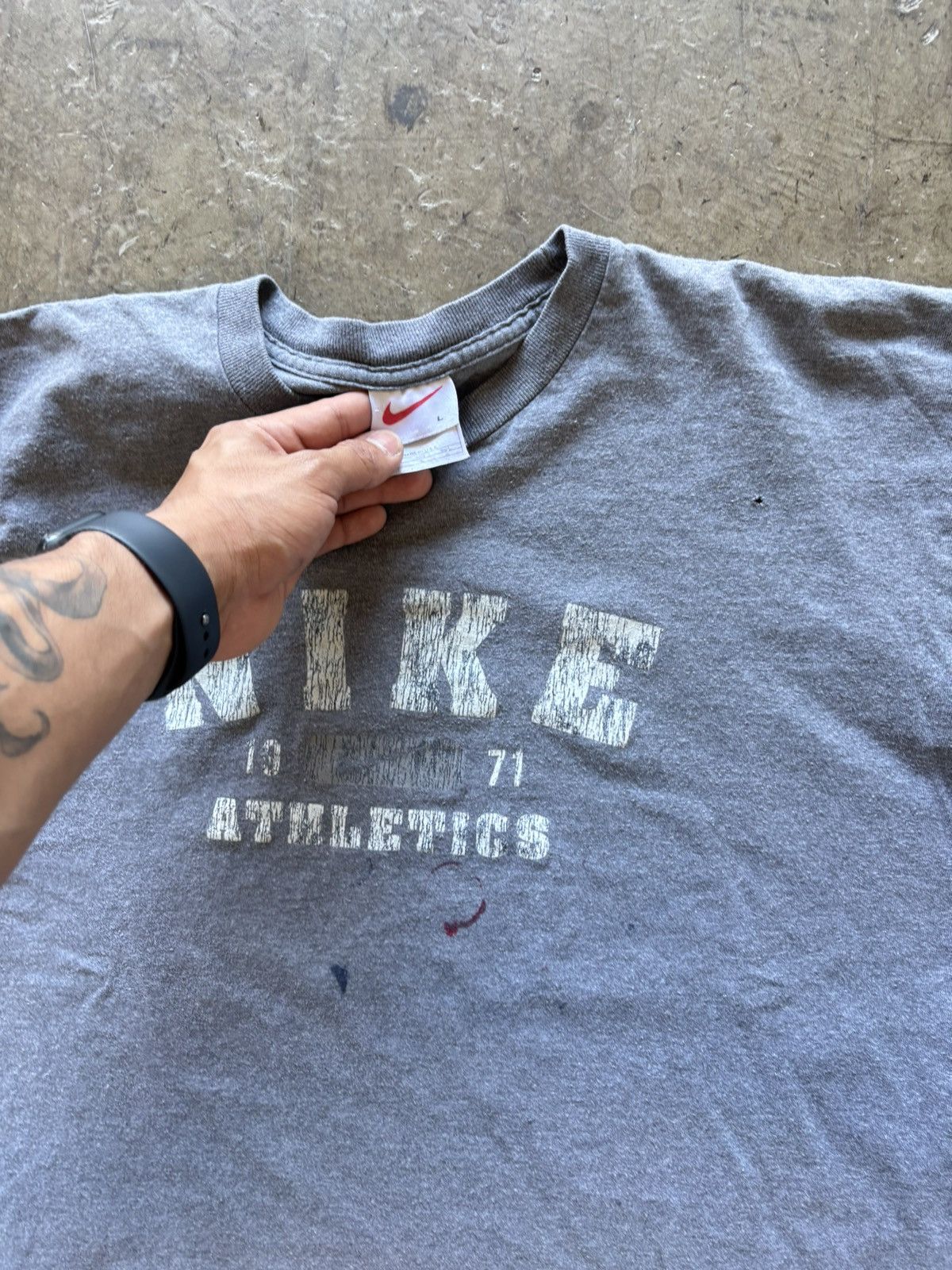 Nike Vintage Nike Athletics Dark Gray Longsleeve Size US L / EU 52-54 / 3 - 2 Thumbnail