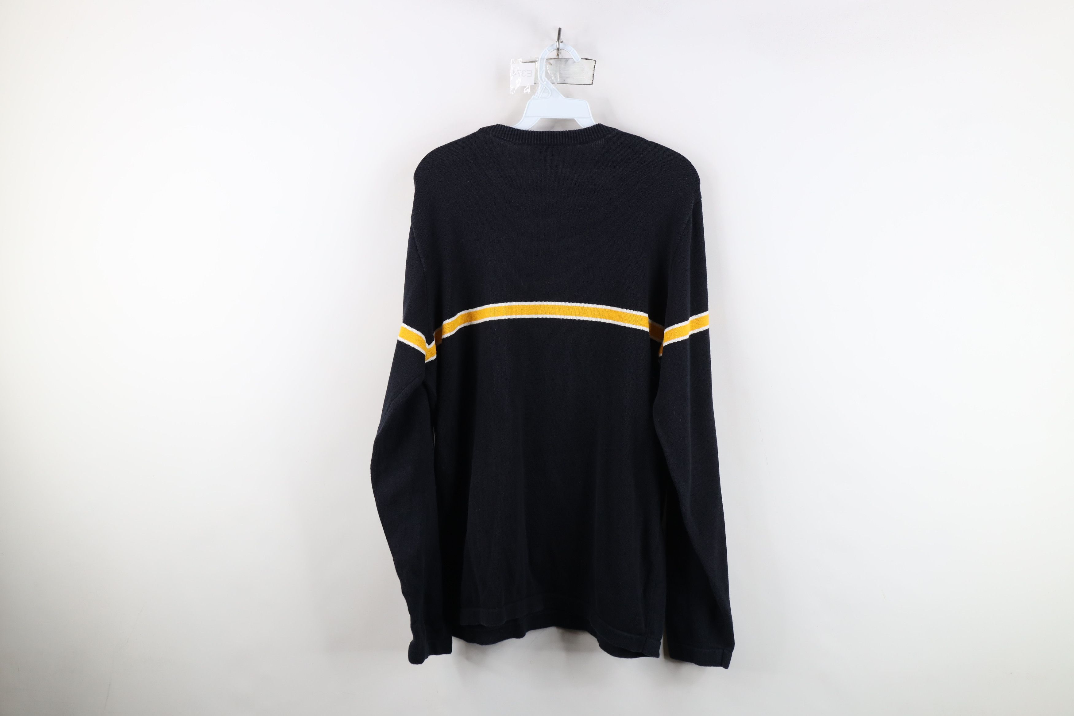 Nautica Vintage 90s Nautica Spell Striped Cotton Knit Sweater Blue Size US L / EU 52-54 / 3 - 13 Thumbnail