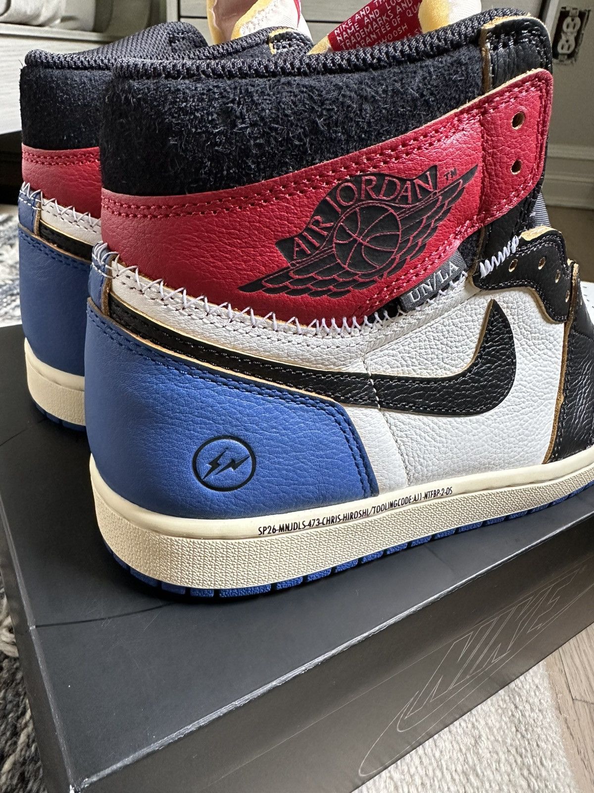 Nike Fragment x Union Air Jordan 1s sz 11 Size US 11 / EU 44 - 9 Thumbnail