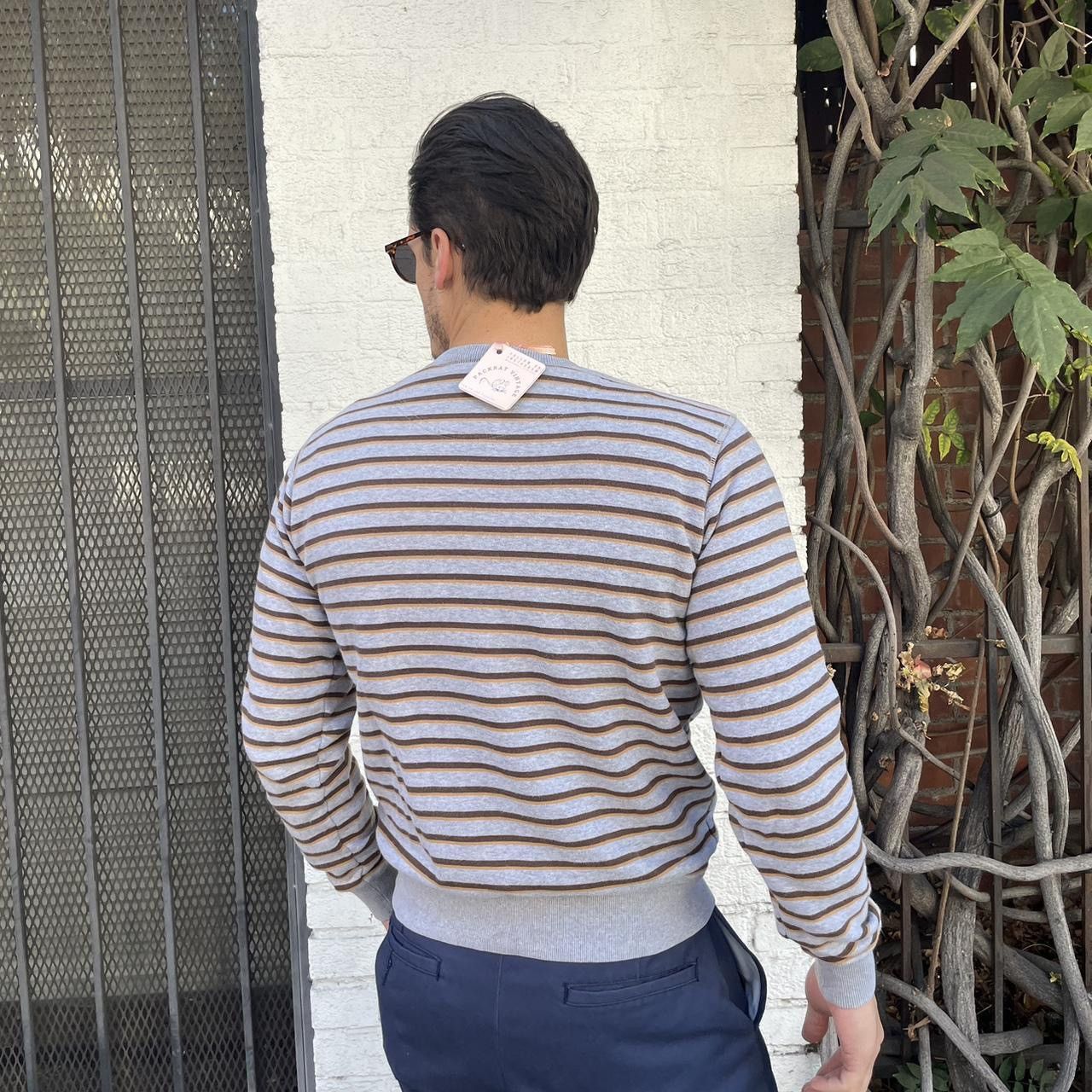 H&M × Zara H&M men’s striped gray crewneck sweatshirt size medium Size US M / EU 48-50 / 2 - 2 Thumbnail