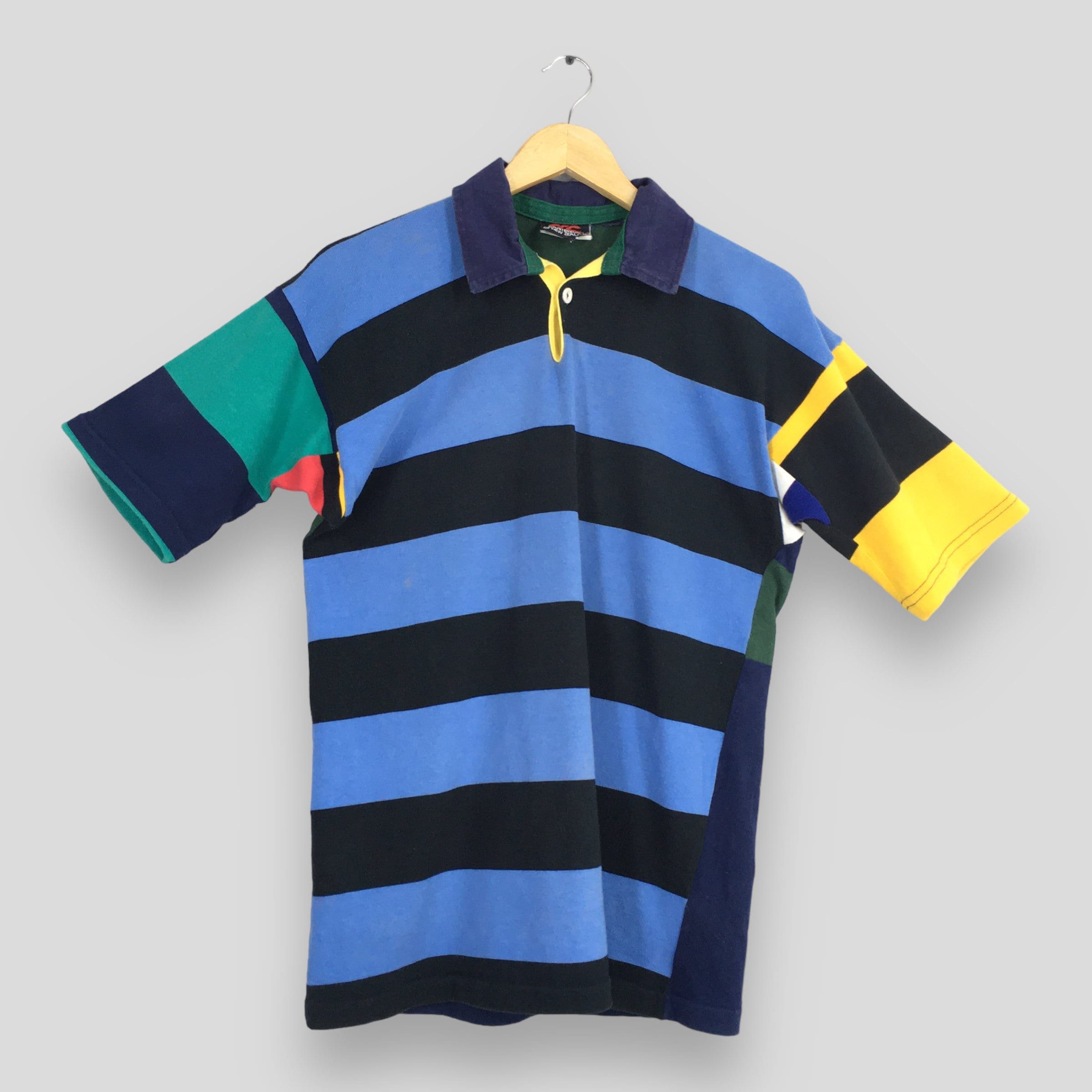 image of Vintage 90's Canterbury Of New Zealand Stripes Rugby Shirt M, Men's (Size Medium)