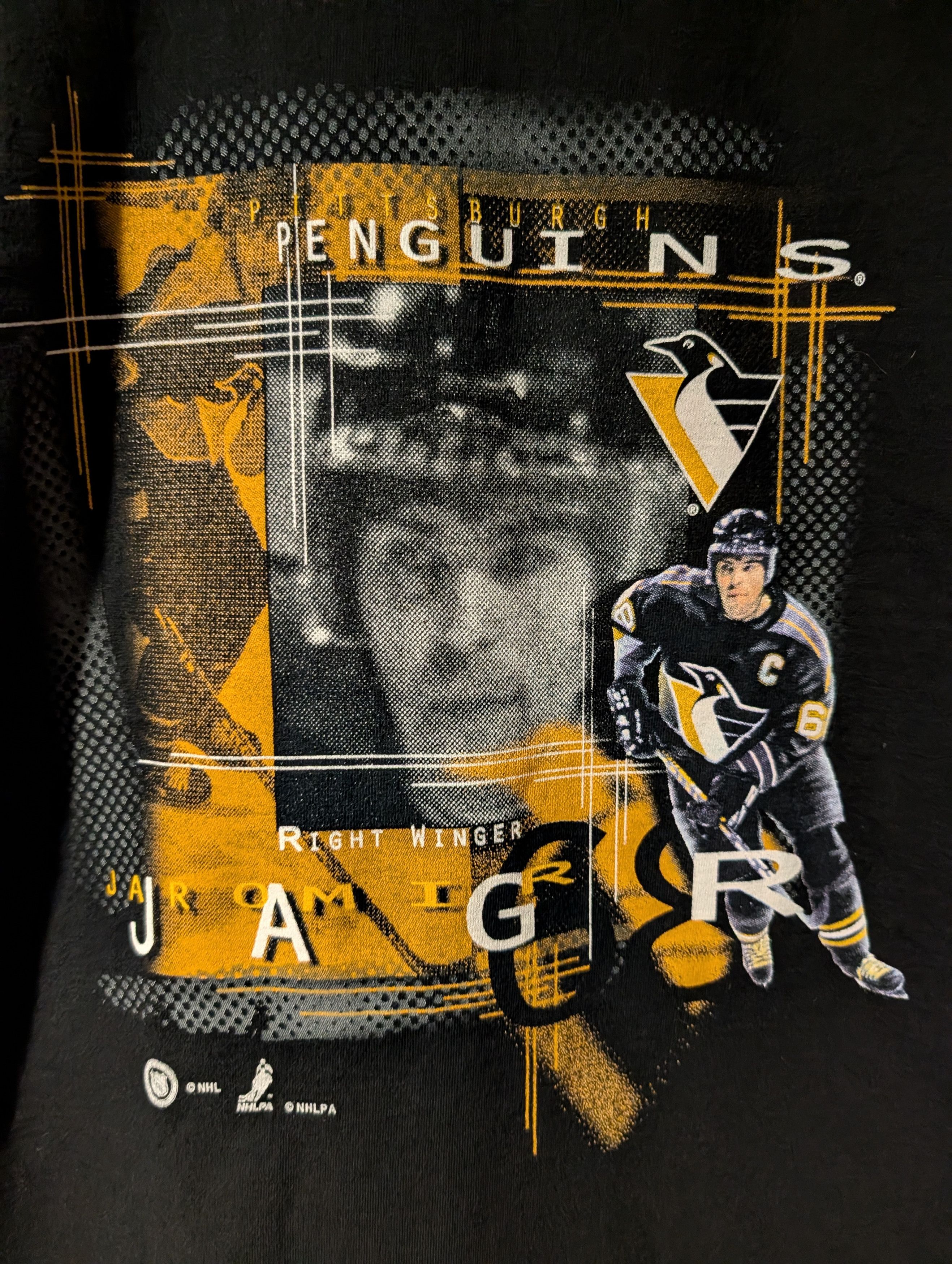 NHL Vintage Jaromir Jagr Pittsburgh Penguins Pro Player T-Shirt Size US L / EU 52-54 / 3 - 2 Thumbnail