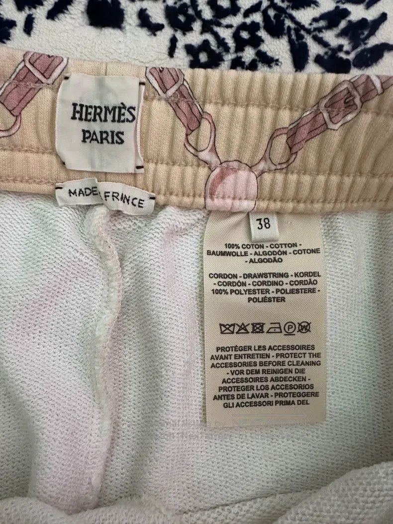 Hermes Hermes Casual Pants, Classic Beige Stripe Design Size 25" / US 0 / IT 36 - 5 Thumbnail