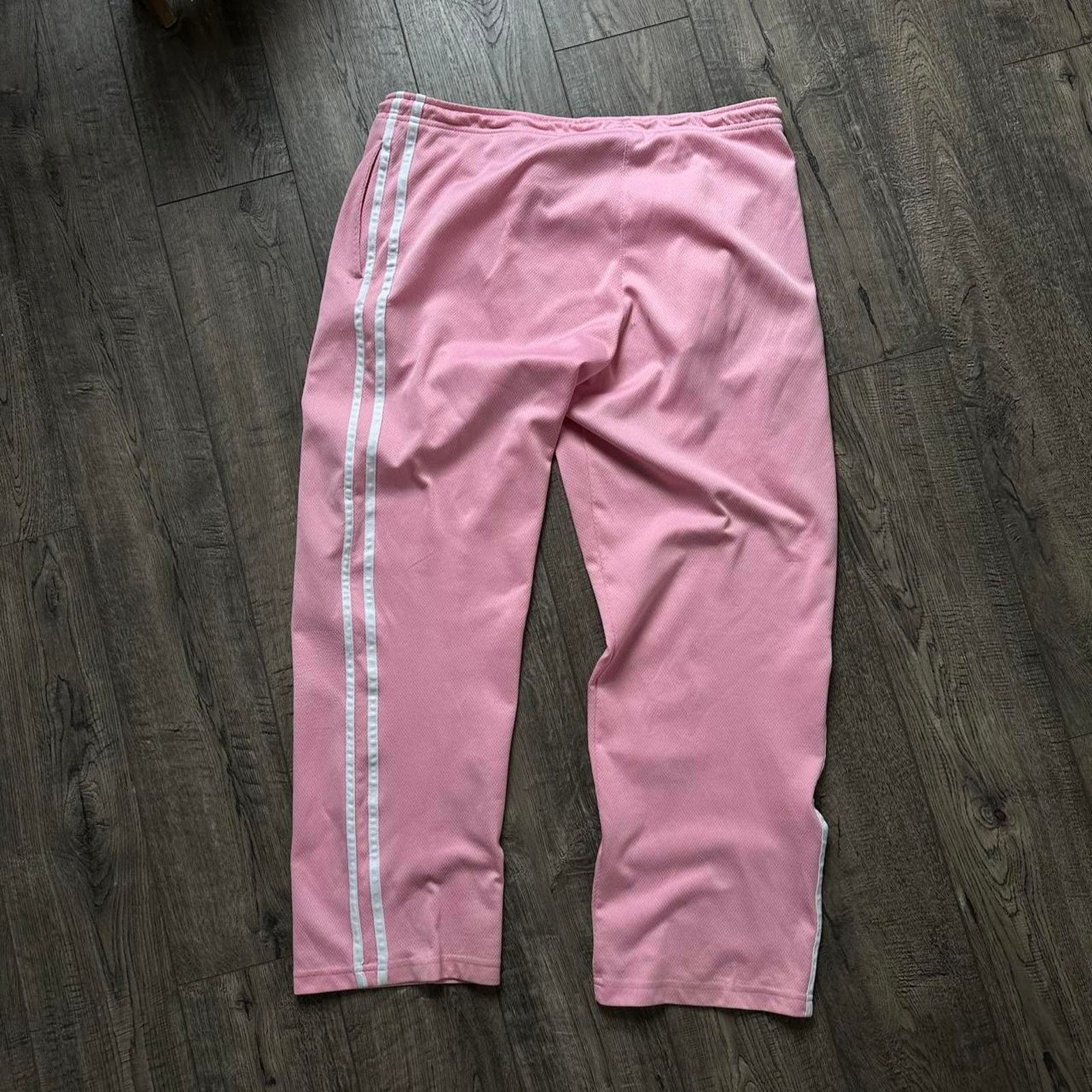 Vintage Vintage Baggy Striped Gum Pink Striped Track Pants Sweats Size 34" / US 12 / IT 48 - 7 Thumbnail