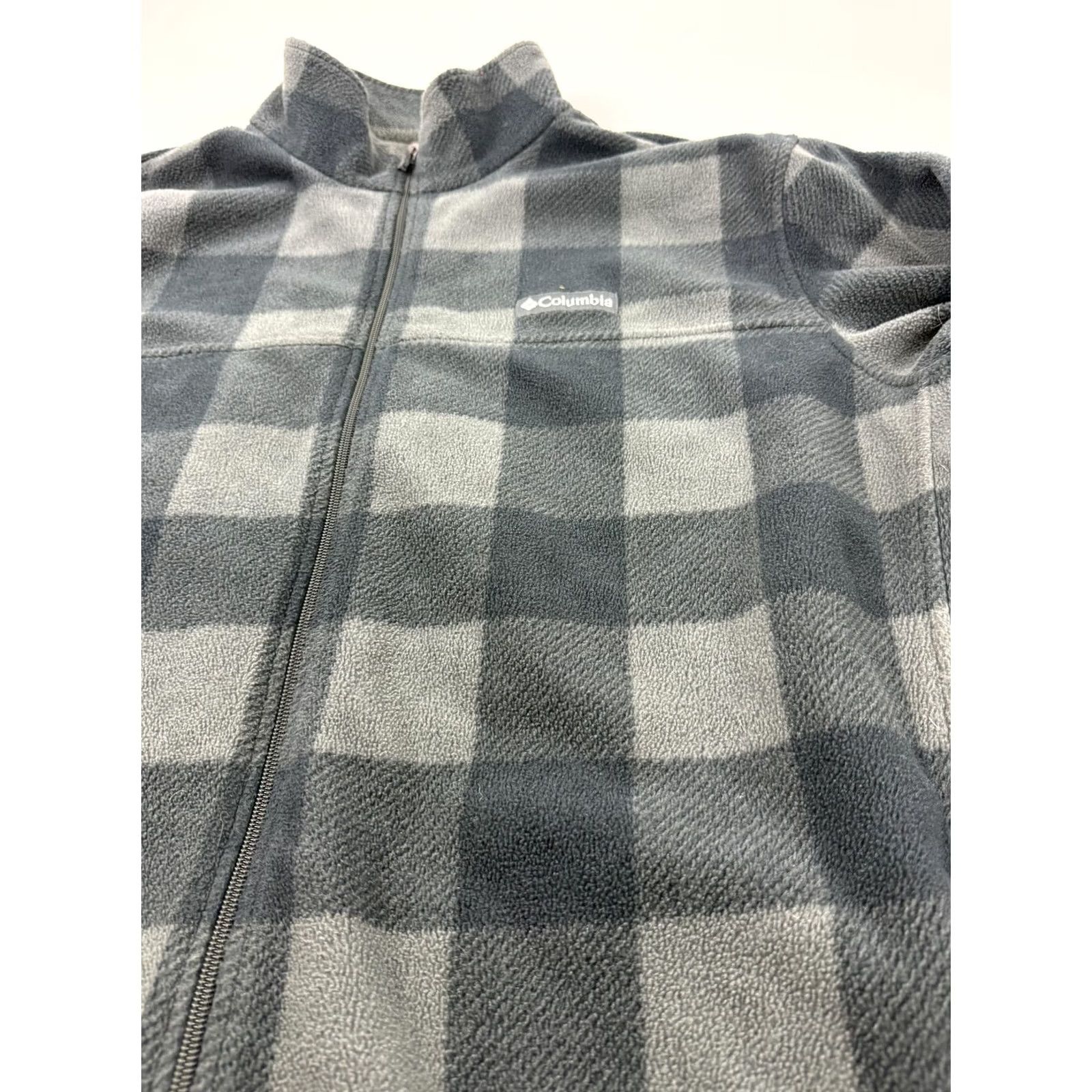 Vintage Columbia Jacket Mens 2XLT Gray Plaid Fleece Full Zip Stand Collar Outdoor Hiking Size US XXL / EU 58 / 5 - 2 Thumbnail