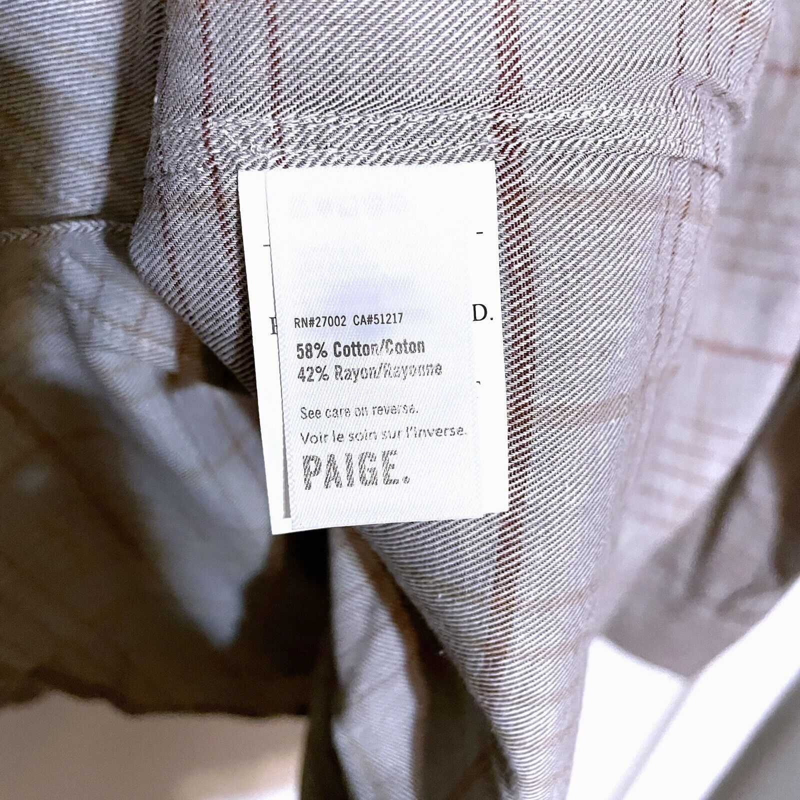 Paige PAIGE EVERETT Shirt Gray Plaid Check Button Down NWT SZ XL Size US XL / EU 56 / 4 - 7 Thumbnail