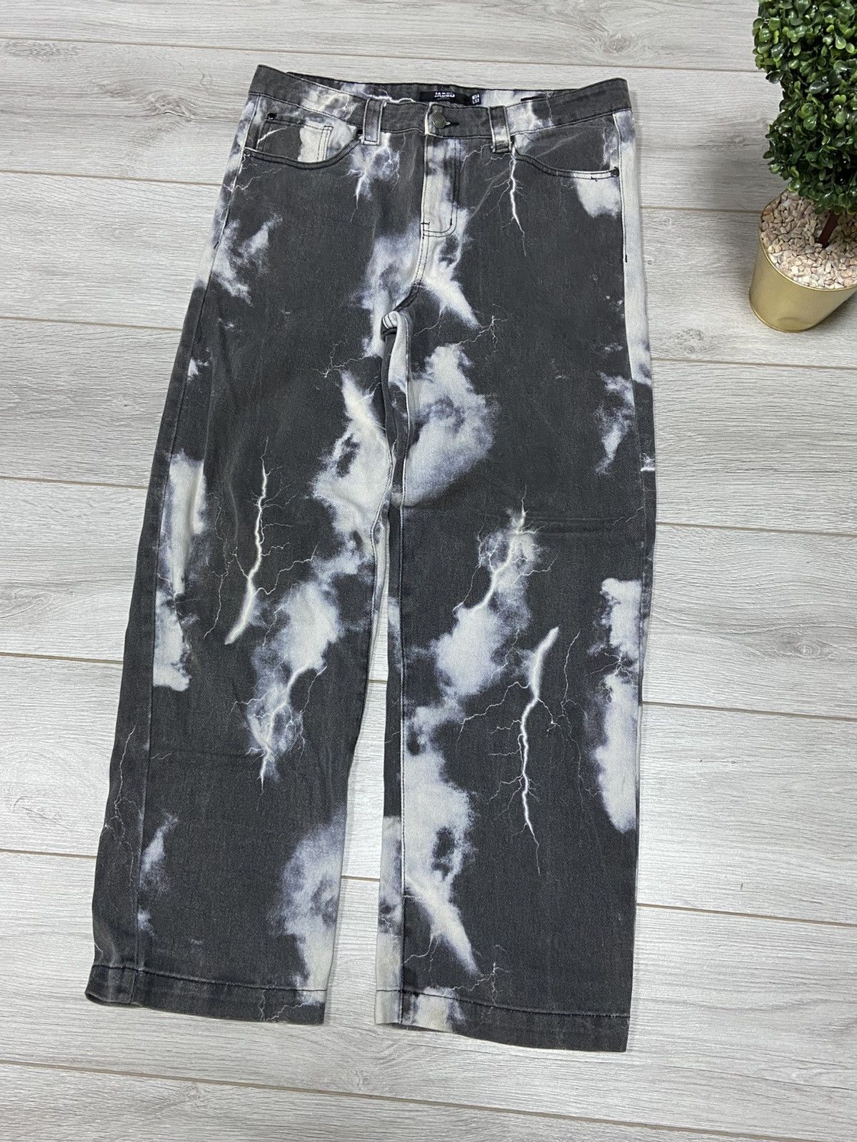 Jaded London Jaded lightning over print designer pants jeans Size US 34 / EU 50 - 2 Thumbnail