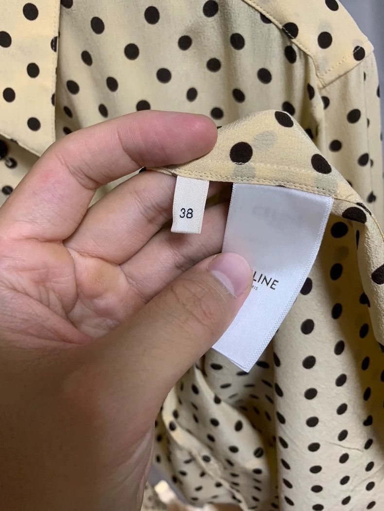 Celine Celine 2020SS Yellow silk polka dot shirt Size XS / US 0-2 / IT 36-38 - 3 Thumbnail