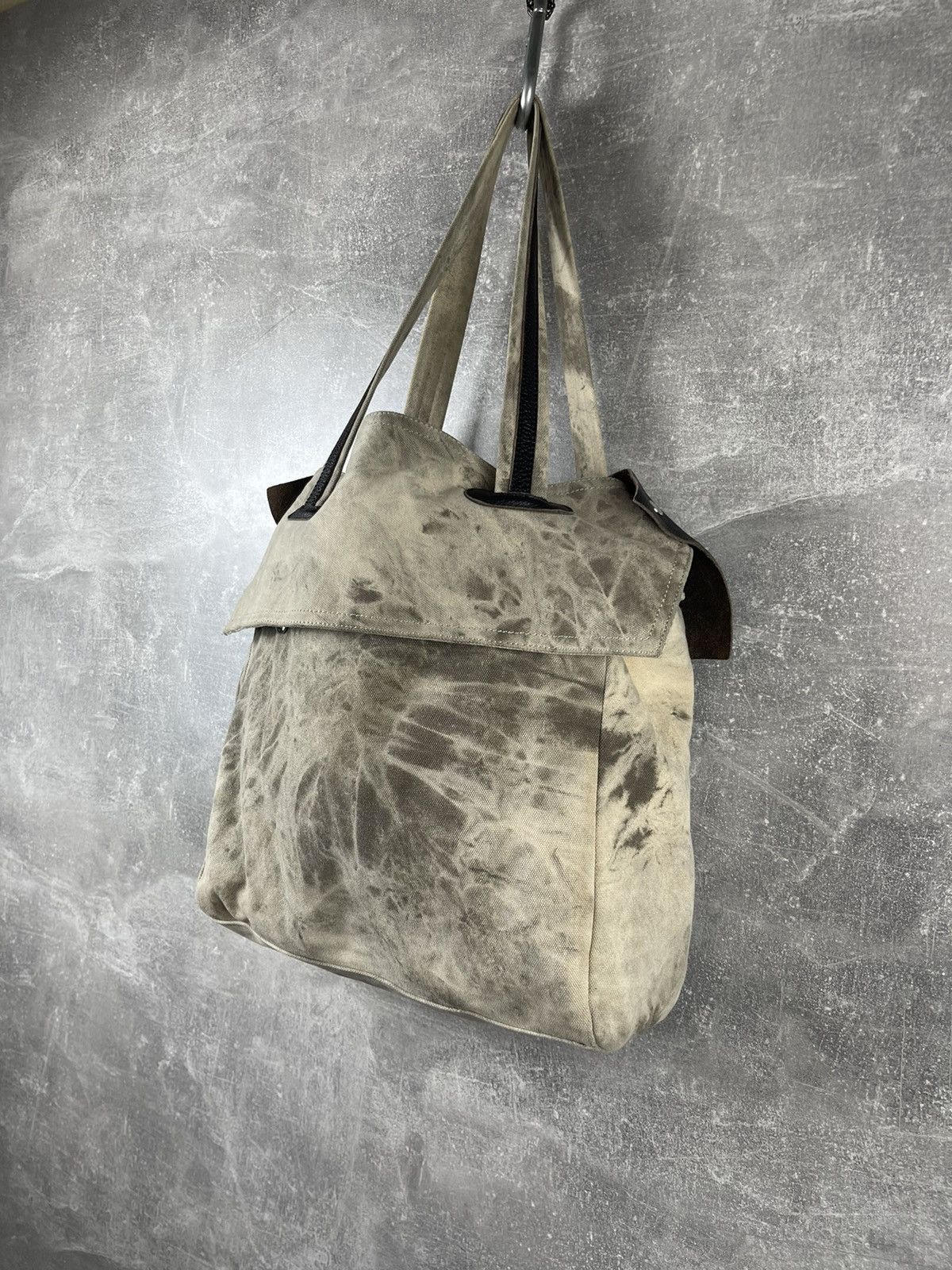 Other Artisan Avant Garde Canvas Tote Bag Distressed Dye Effect Size ONE SIZE - 5 Thumbnail