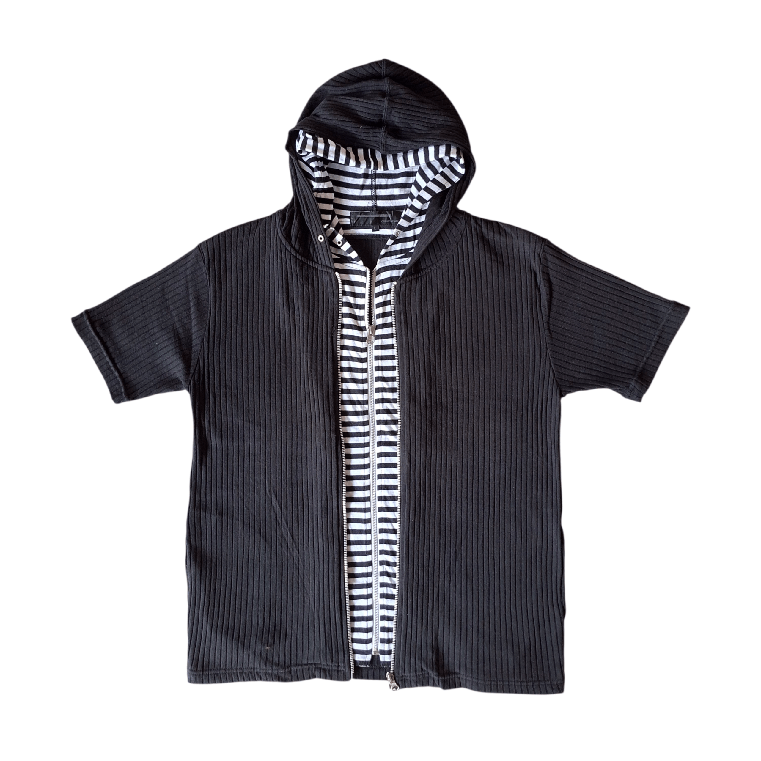 If Six Was Nine 💥 Commontage double zip layer stripes punk hoodie shirt Size US M / EU 48-50 / 2 - 1 Thumbnail
