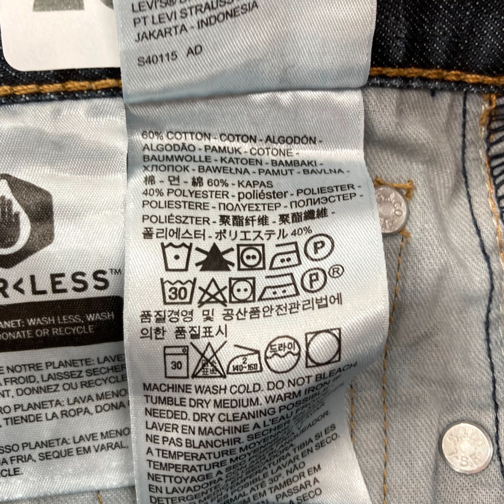 Levi's Levi's 513 Jeans Mens 30x32 Slim Fit Straight Leg Blue Denim Mid Rise Stretch Size US 30 / EU 46 - 5 Thumbnail