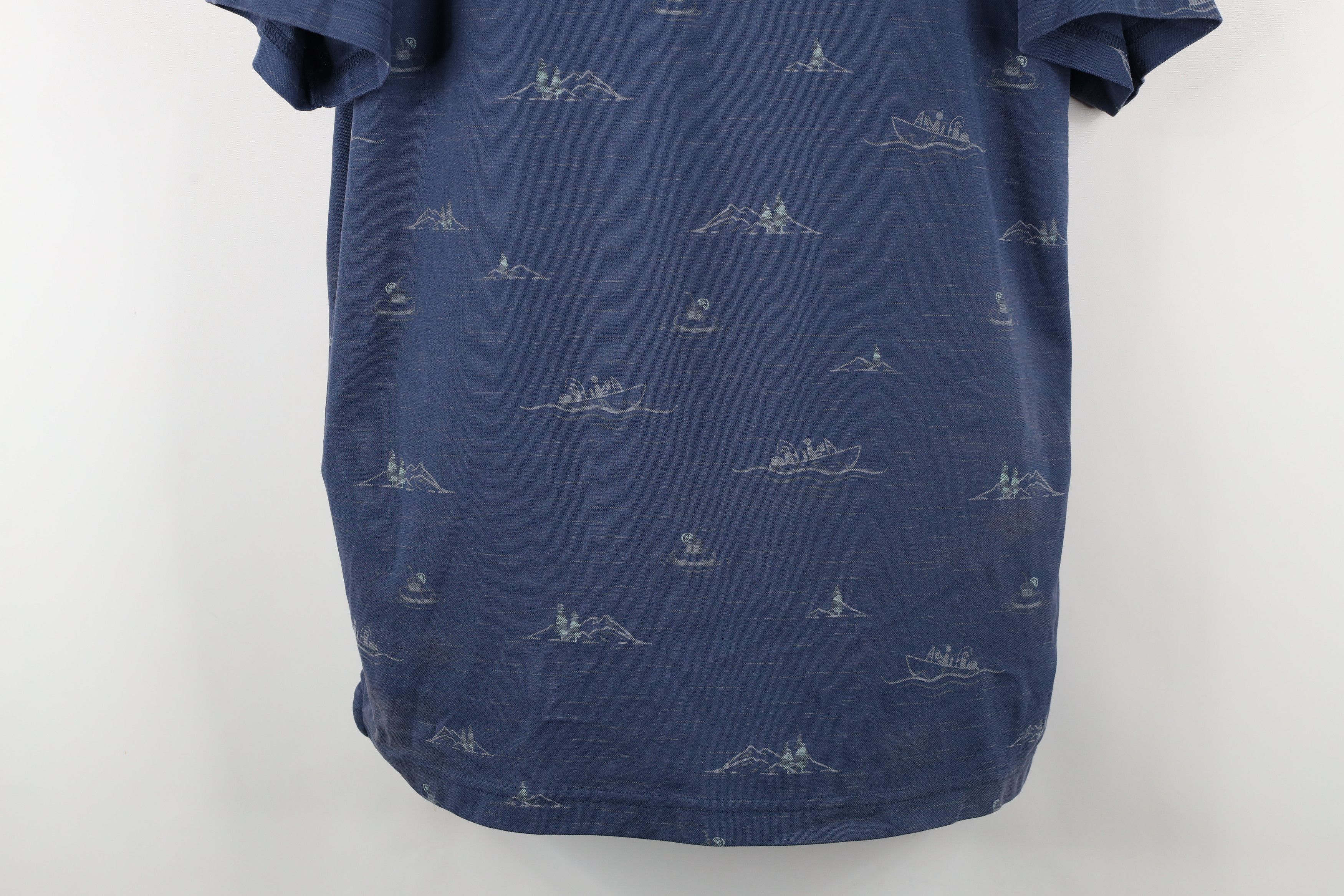 TravisMathew × Vintage Travis Mathew Boat Mountain All Over Print Knit Golf Polo Size US XL / EU 56 / 4 - 3 Thumbnail