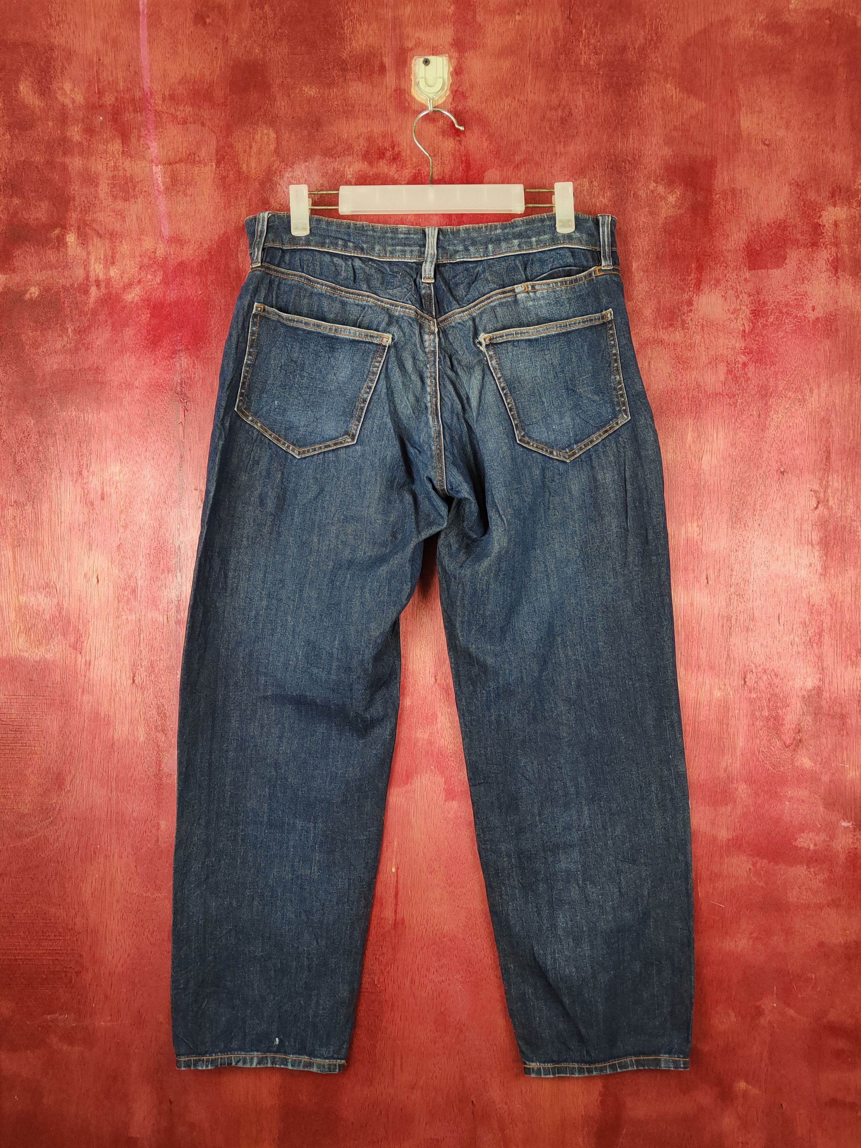 Japanese Brand Japanese Brand Dark Blue Distressed Ripped Jeans #S1690 Size US 31 - 7 Thumbnail
