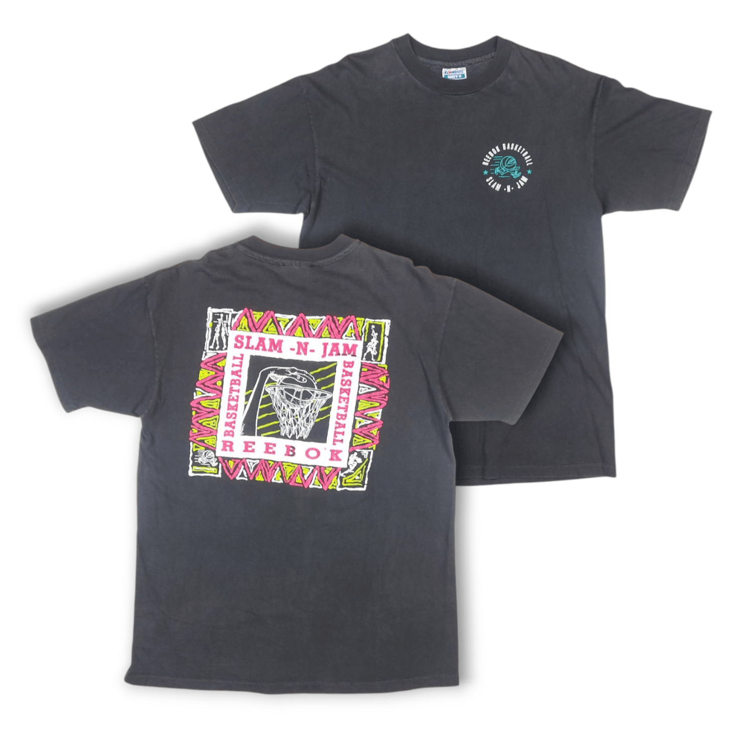 NBA × Reebok × Vintage Vintage 80s Team Reebok Slam N Jam Single-Stitch TEE Size US L / EU 52-54 / 3 - 1 Thumbnail