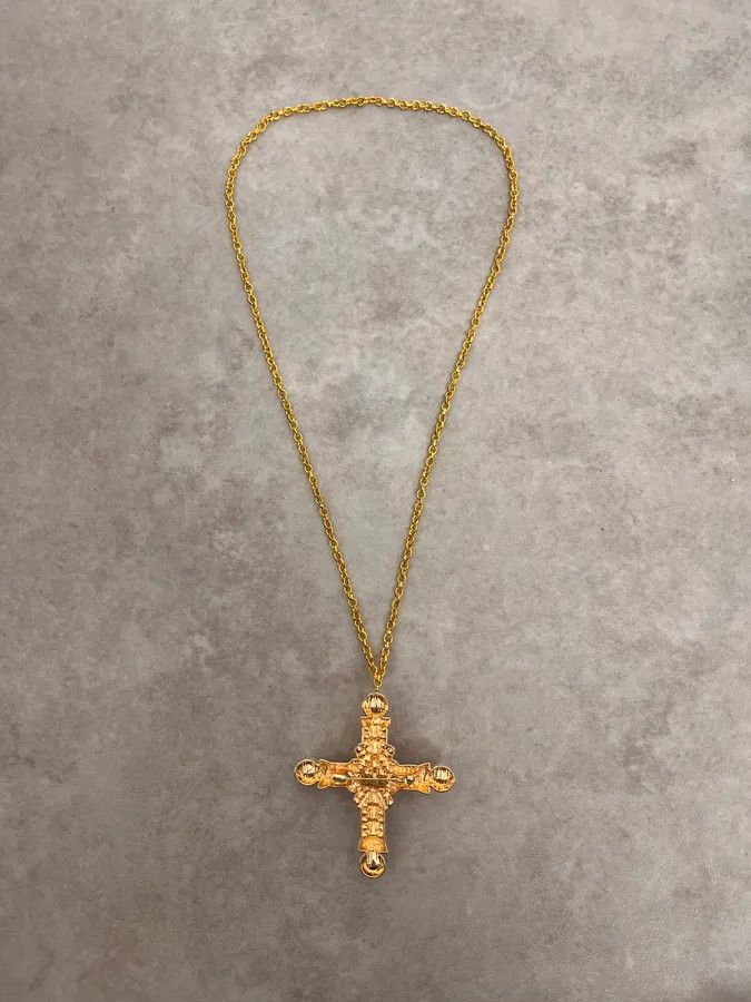 Dolce & Gabbana 2010s Dolce & Gabbana Royal Premium Cross Gold Necklace Size ONE SIZE - 6 Thumbnail
