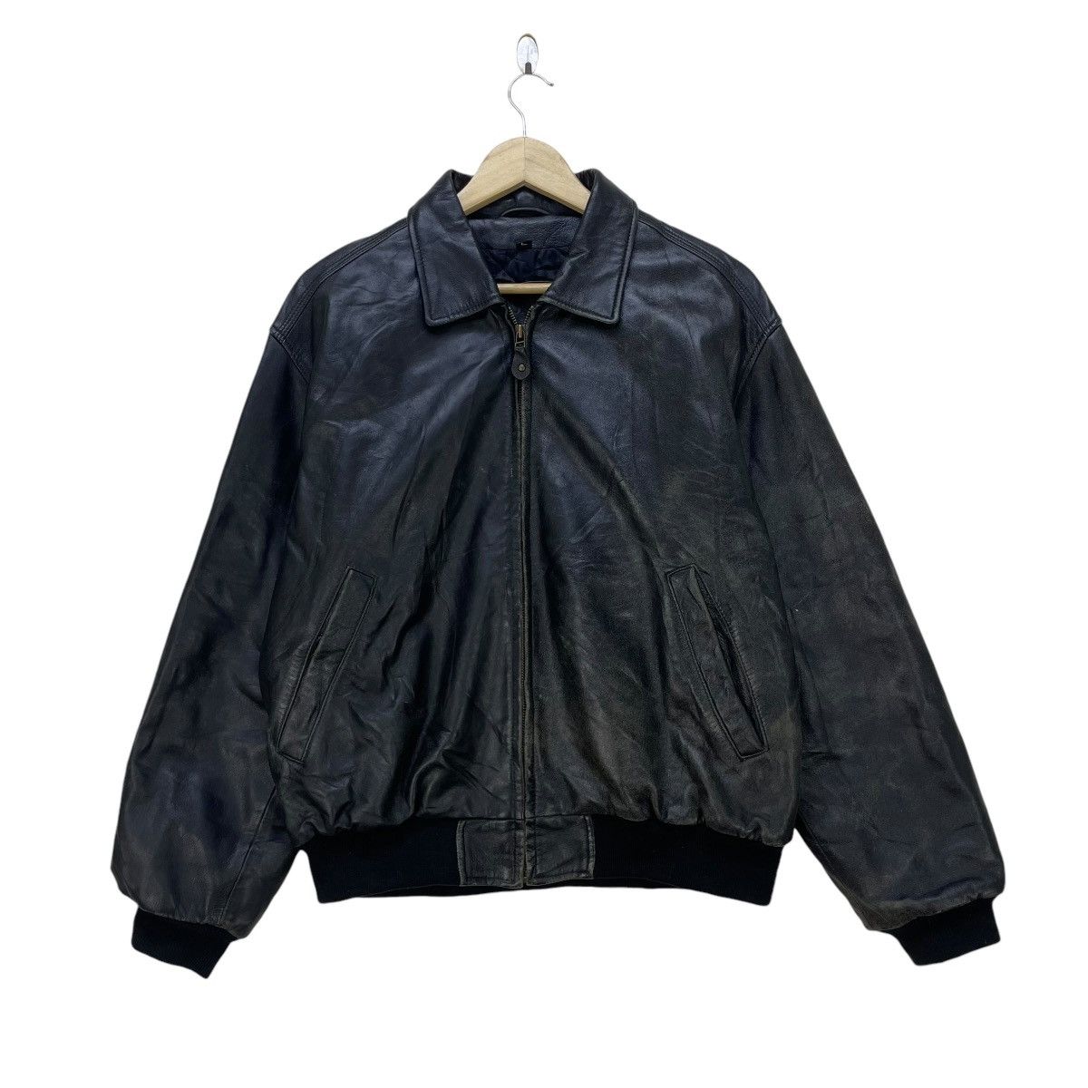Genuine Leather × Japanese Brand Fiorenza Bomber Genuine Leather Jacket Size US M / EU 48-50 / 2 - 1 Thumbnail