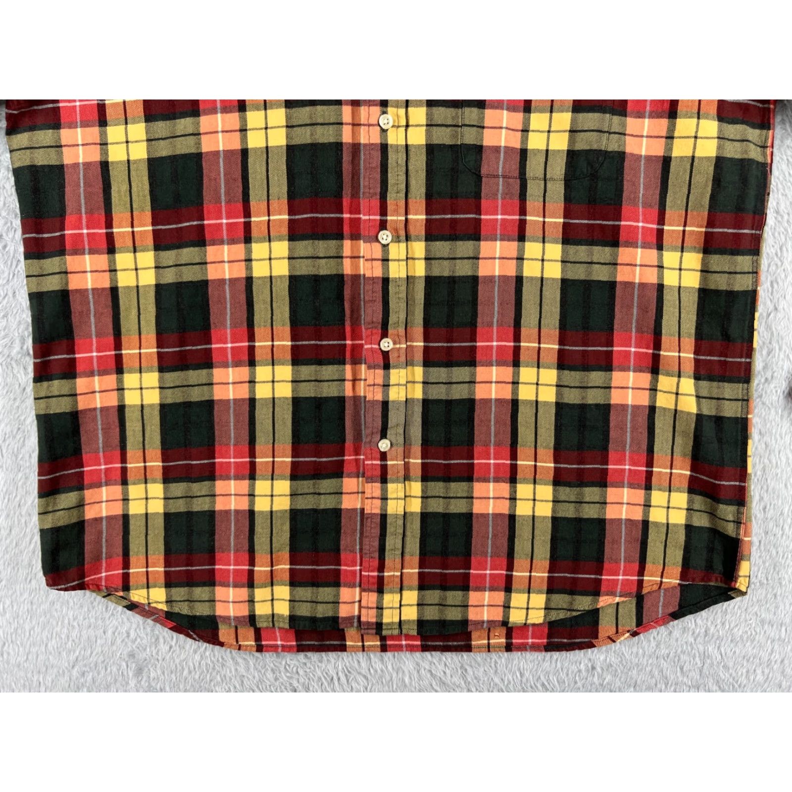 Tommy Hilfiger Tommy Hilfiger Shirt Men XL Green Yellow Plaid Soft Cotton Pocket Size US XL / EU 56 / 4 - 5 Thumbnail