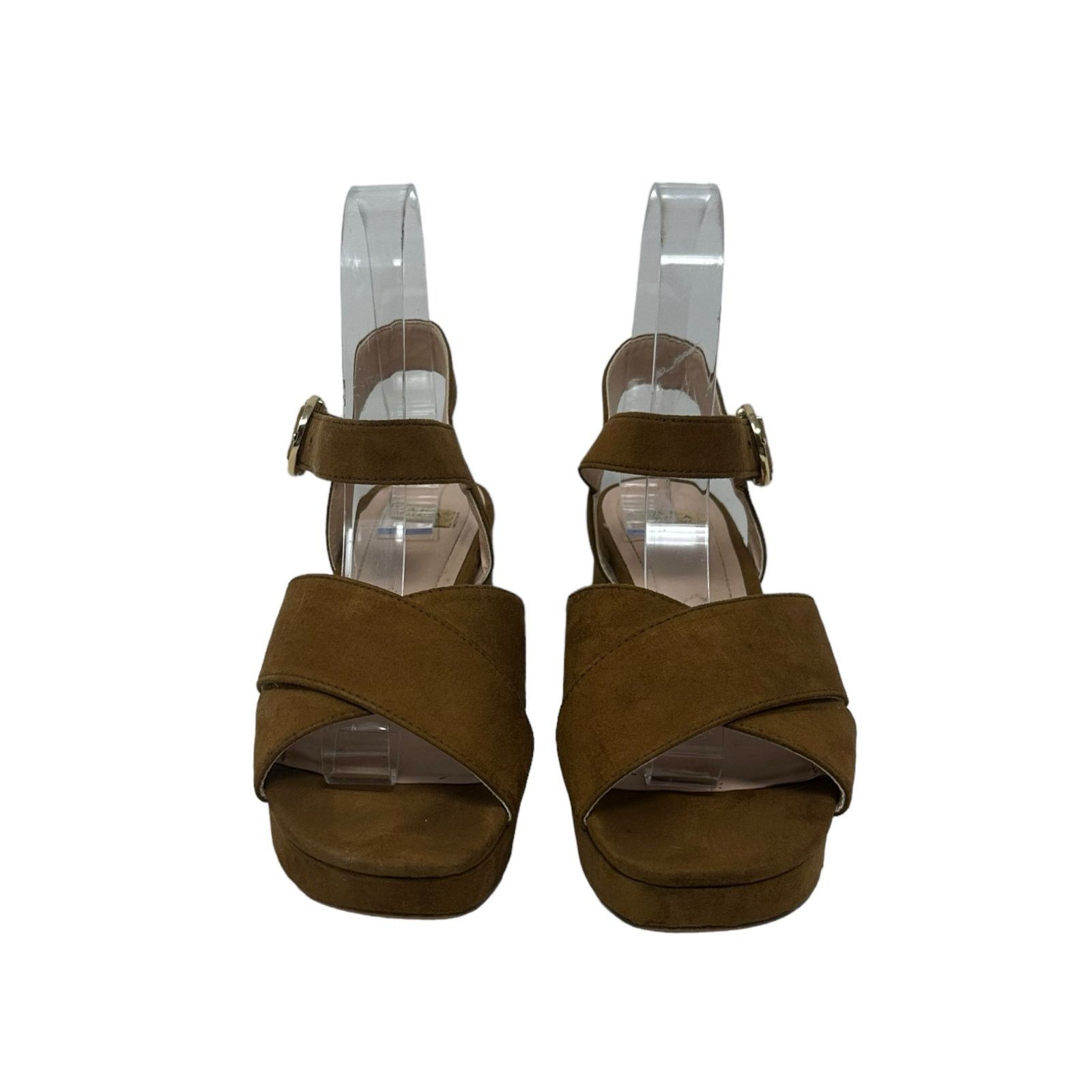 Zara Zara brown suede platform block heel sandals size 36 Size US 6 / IT 36 - 12 Thumbnail