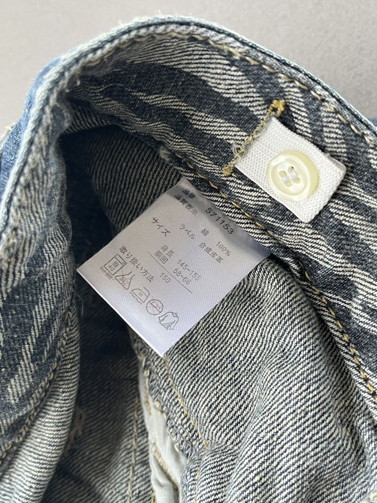 14th Addiction Japanese~Bat-tsu Studio Double Waist Poem Punk Denim Pants Size US 28 / EU 44 - 12 Thumbnail