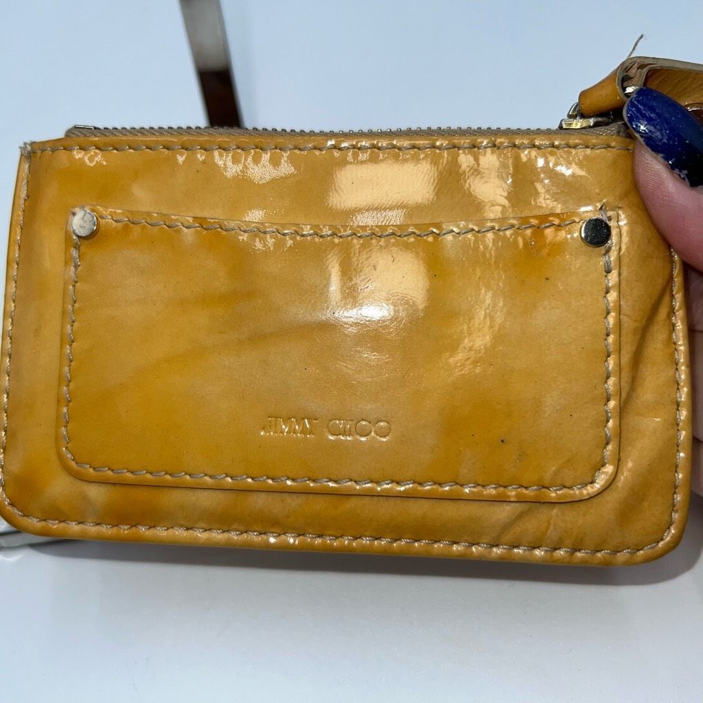 Jimmy Choo Jimmy Choo Full Inclusion Yellow Patent Key Chain Pouch Size ONE SIZE - 4 Thumbnail