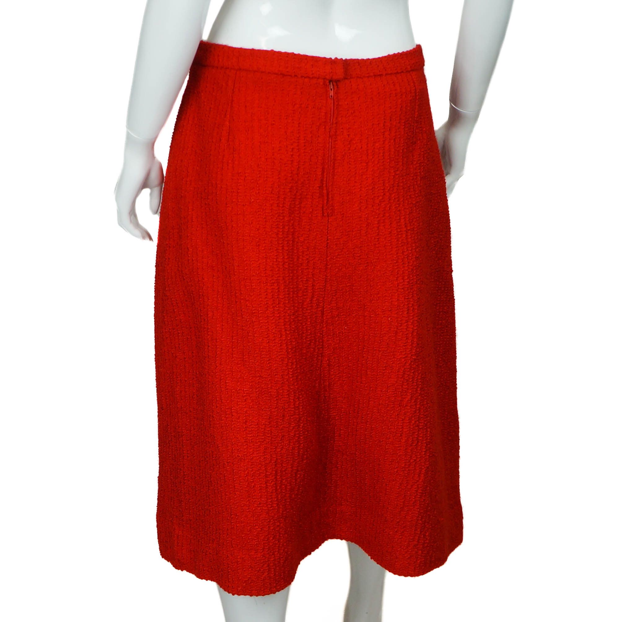 Chanel CHANEL Boutique 1978-1985 Red Tweed Jacket Suit Vintage Size M / US 6-8 / IT 42-44 - 8 Thumbnail