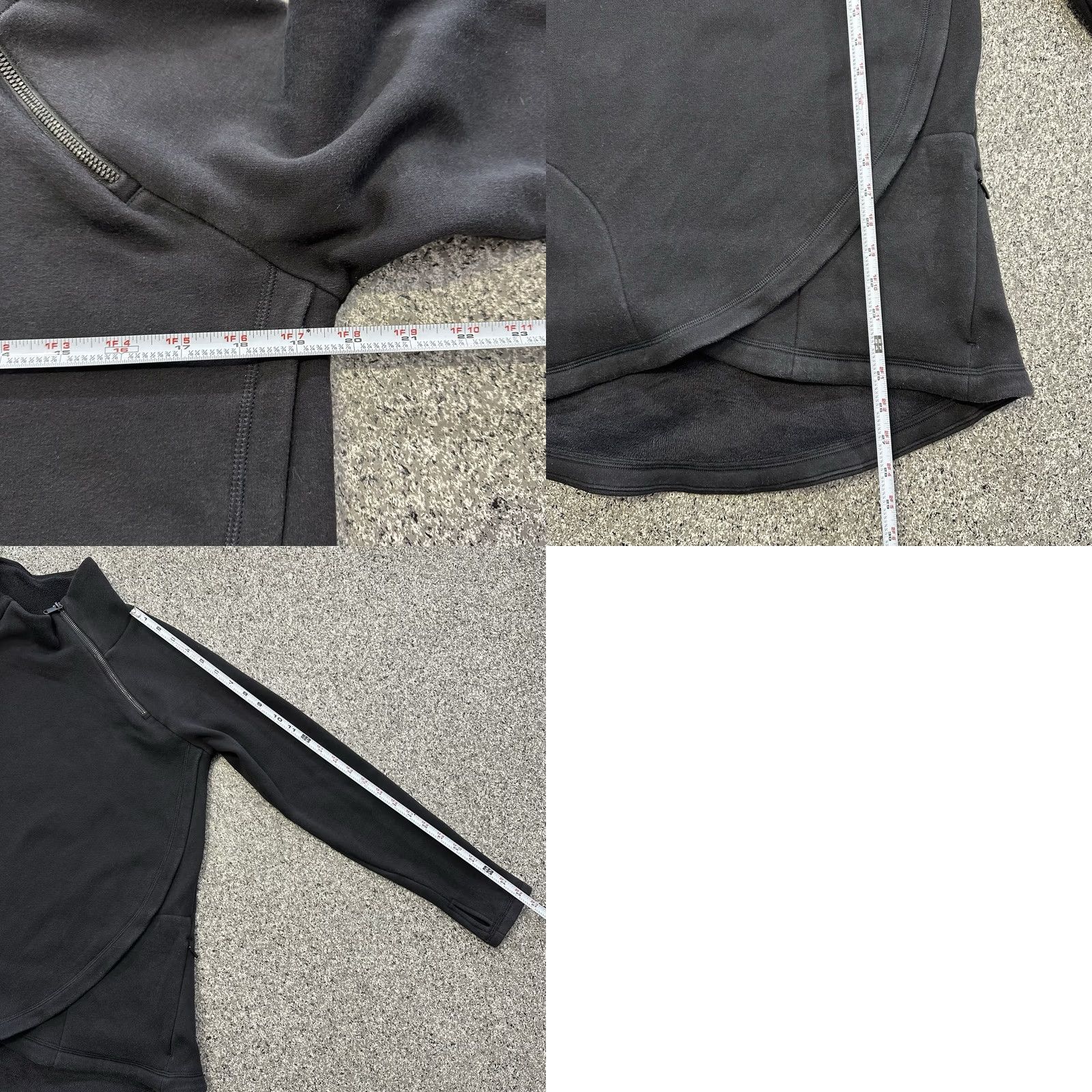 Athleta Athleta Sweatshirt Pullover Womens S Black 1/4 Zip Mock Neck Long Sleeve Cozy Karma Asym Sweatshirt Size S / US 4 / IT 40 - 8 Thumbnail