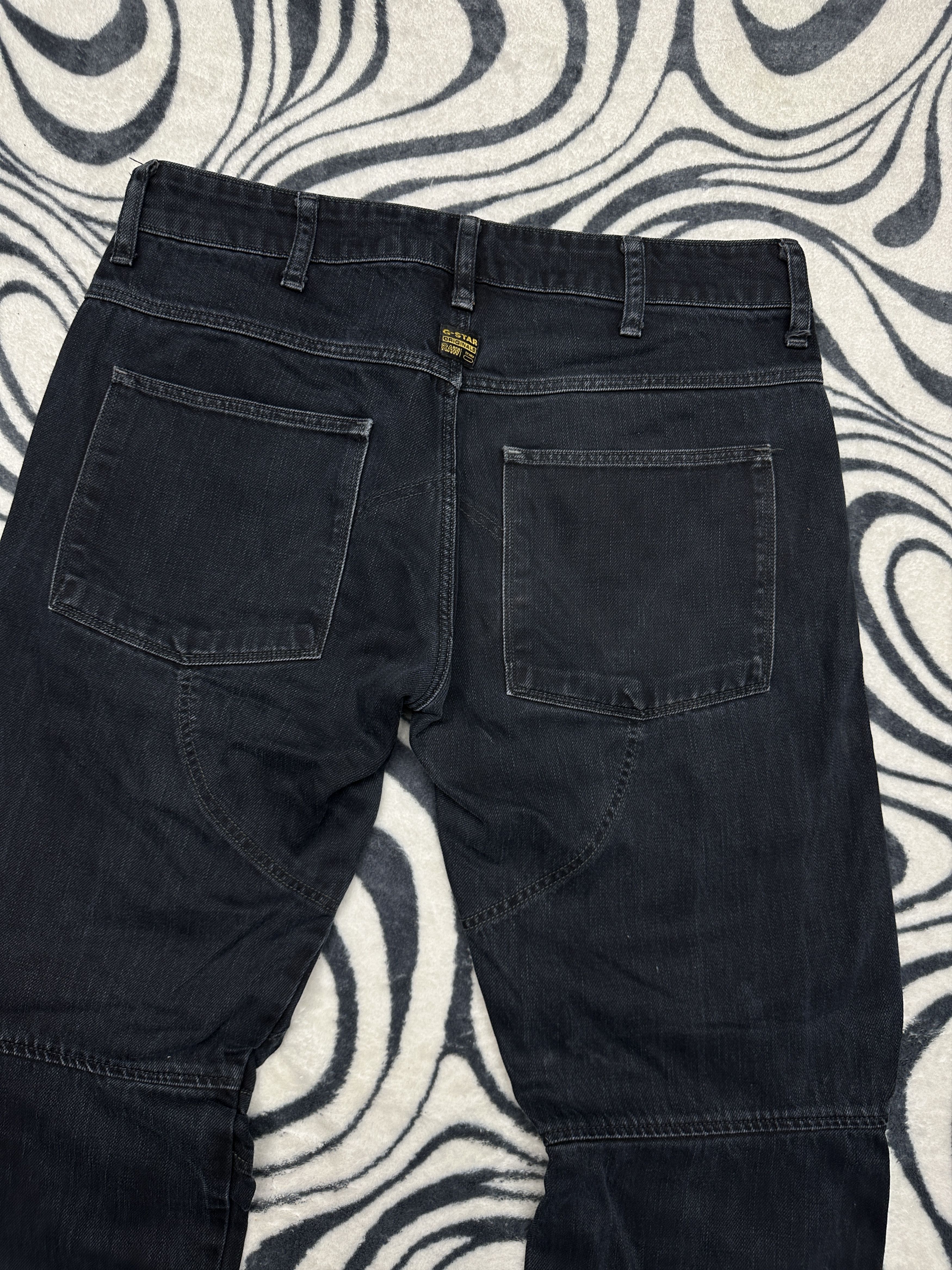 G-Star G Star Raw 3D Low Tapered Denim Pants Double Knee Jeans Size US 30 / EU 46 - 6 Thumbnail