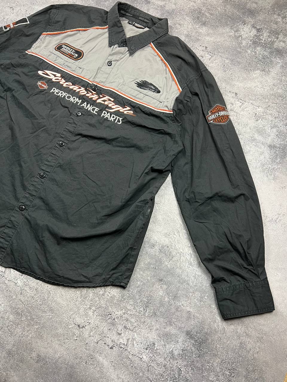 Harley Davidson Vinatge Harley Davidson Long Sleeve Button Up Shirt Racing Size US XL / EU 56 / 4 - 3 Thumbnail
