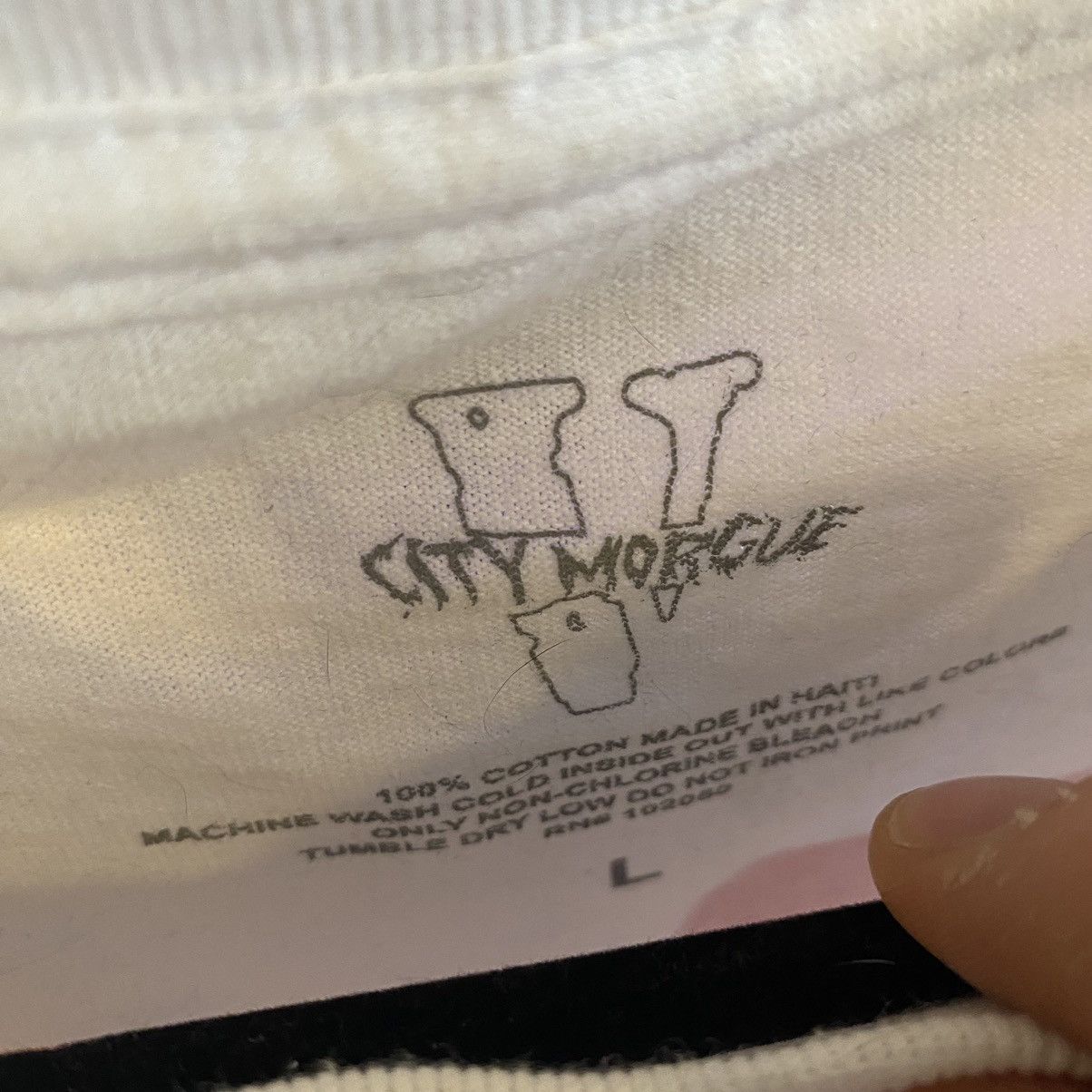 City Morgue × Vlone Vlone x City Morgue Tee White Size US L / EU 52-54 / 3 - 7 Thumbnail