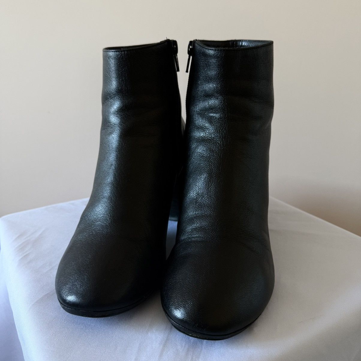 Maison Margiela Maison Margiela MM6 Leather Ankle Black Heels Boots Size US 10 / IT 40 - 3 Thumbnail