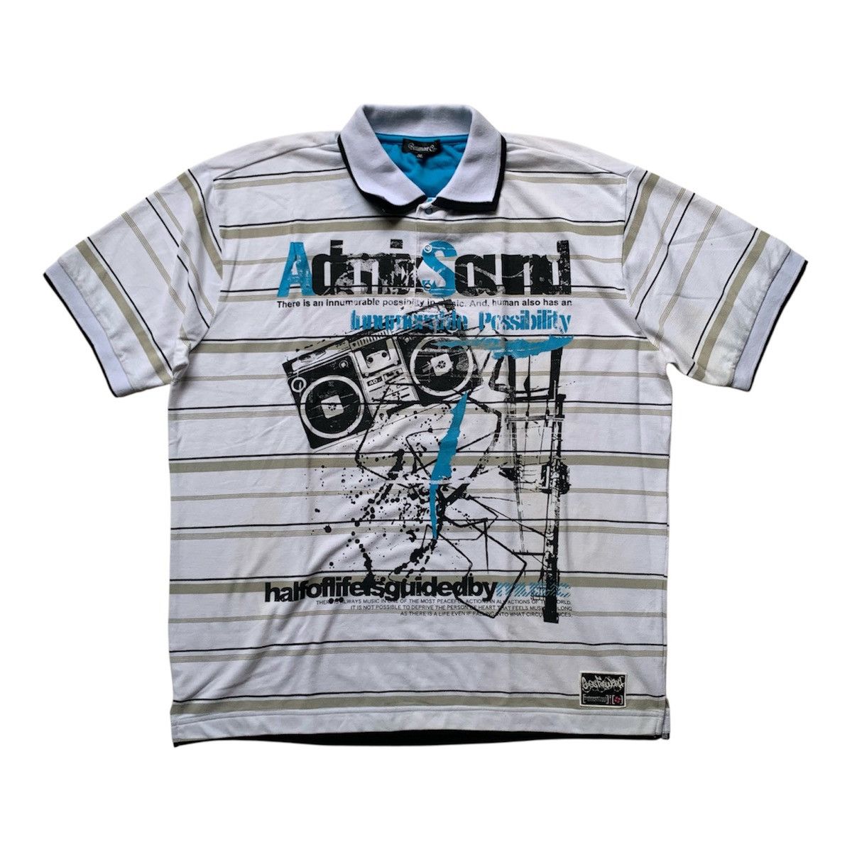 Japanese Brand Vtg 2000's beaumont carr poem print double collar y2k style Size US XL / EU 56 / 4 - 1 Thumbnail