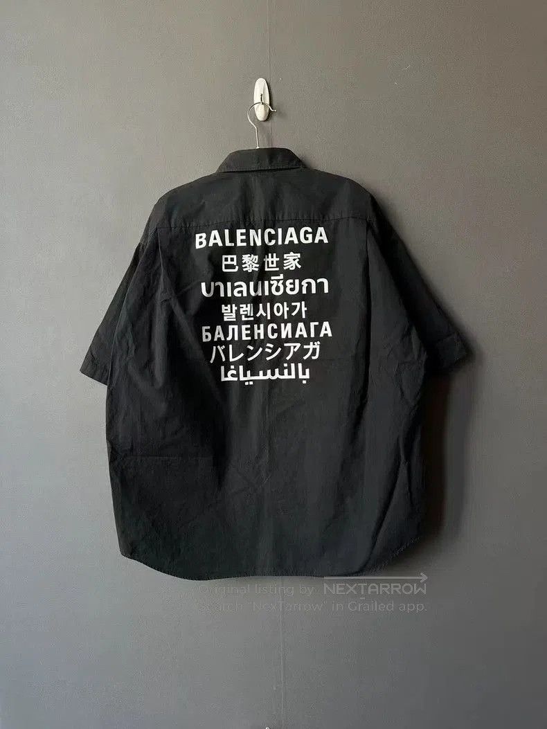Balenciaga Balenciaga Seven Language Short Sleeve Shirt. Size US XXL / EU 58 / 5 - 2 Thumbnail