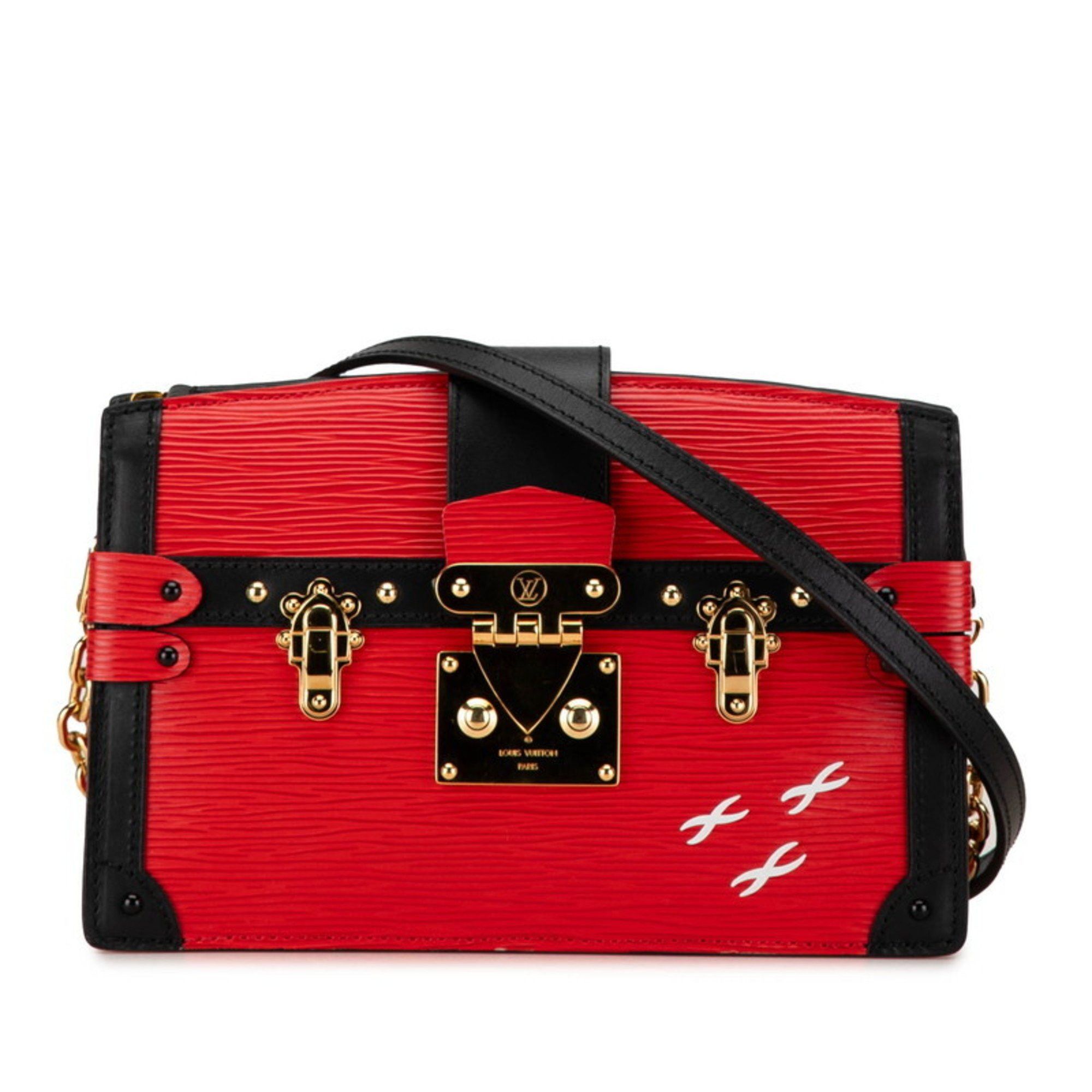 Louis Vuitton Louis Vuitton Epi Trunk Clutch Bag Shoulder M51697 Rouge Black Leather Women's LOUIS VUITTON Size ONE SIZE - 1 Thumbnail
