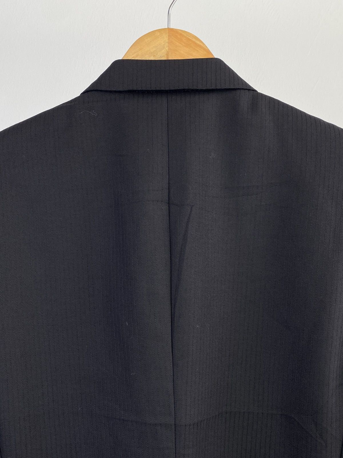 Yohji Yamamoto Vintage 90’s AAR by Yohji Yamamoto Black Pinstripe Blazer Size US M / EU 48-50 / 2 - 6 Thumbnail